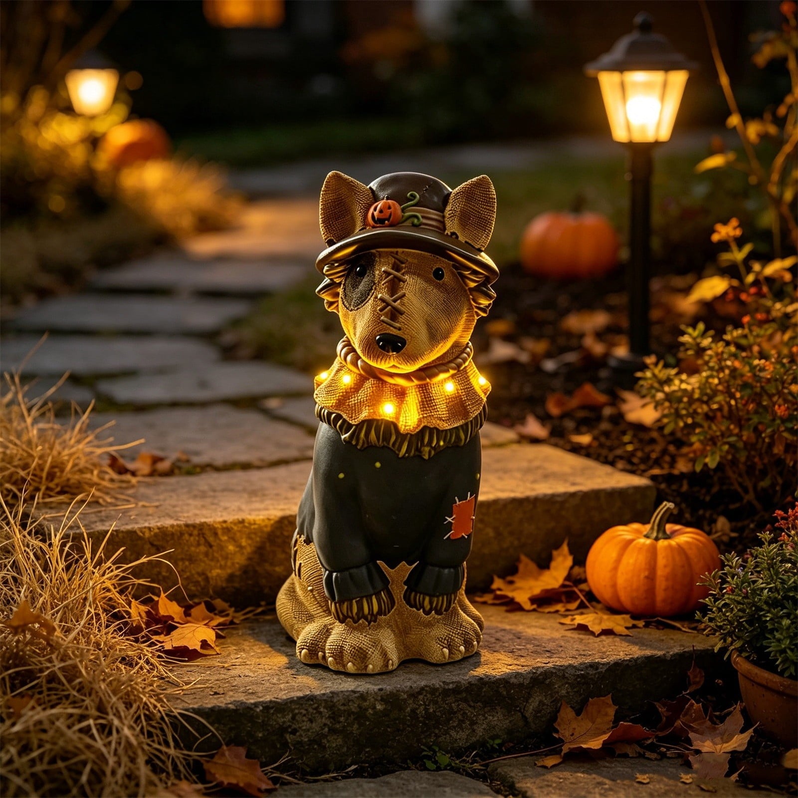 Clearance! Christmas Golden Retriever Statue with LED Lights, Cute Dog Holding Puppy Figurine, Christmas Decoration Indoor Outdoor, Gift for Kiddo Adults