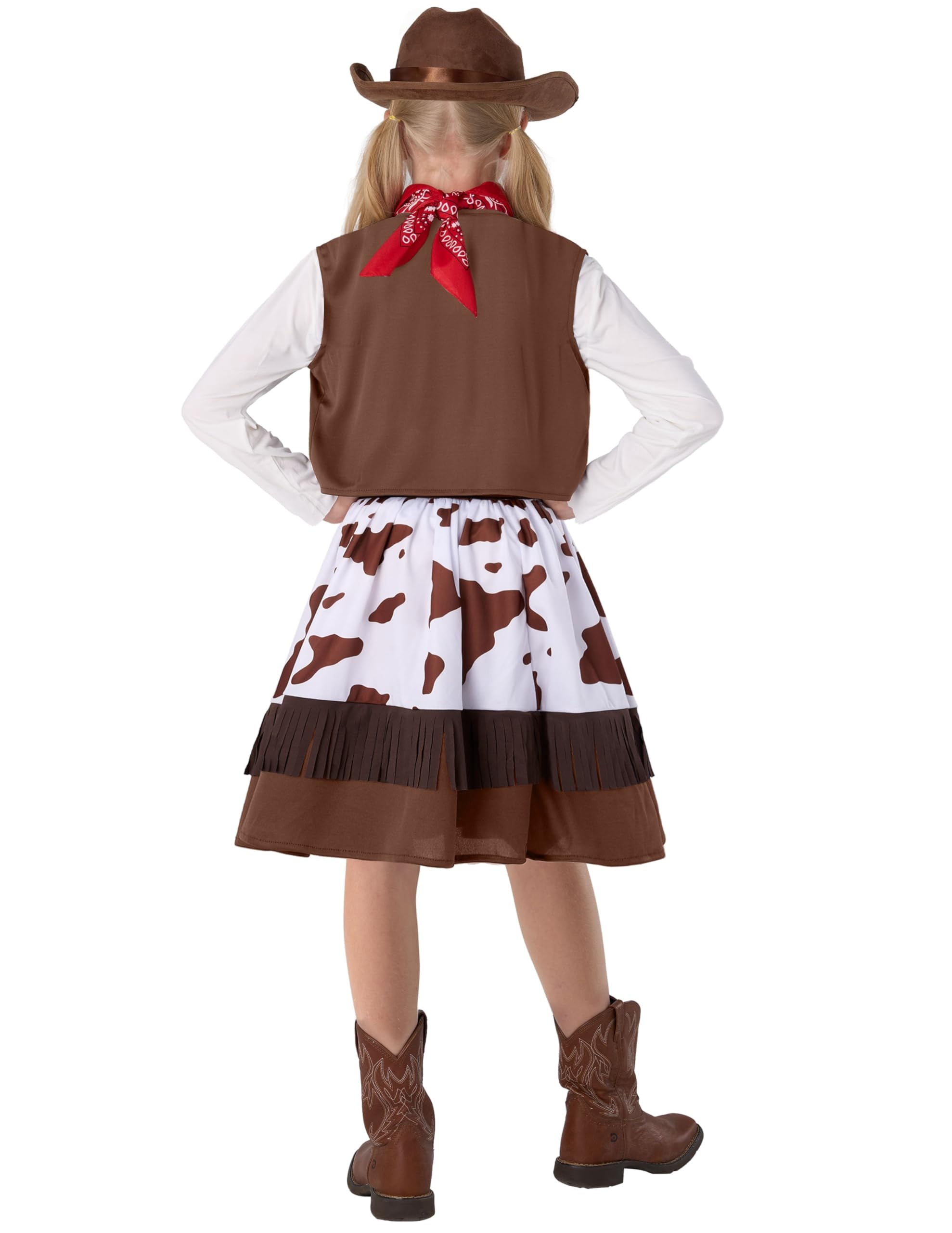 Joyfy Halloween Cowboy Costume for Boys, Kids Cowboy Costume Set, Brown Western Style Cowboy Outfit with Cowboy Hat for Toddler Dress-up Party Cosplay