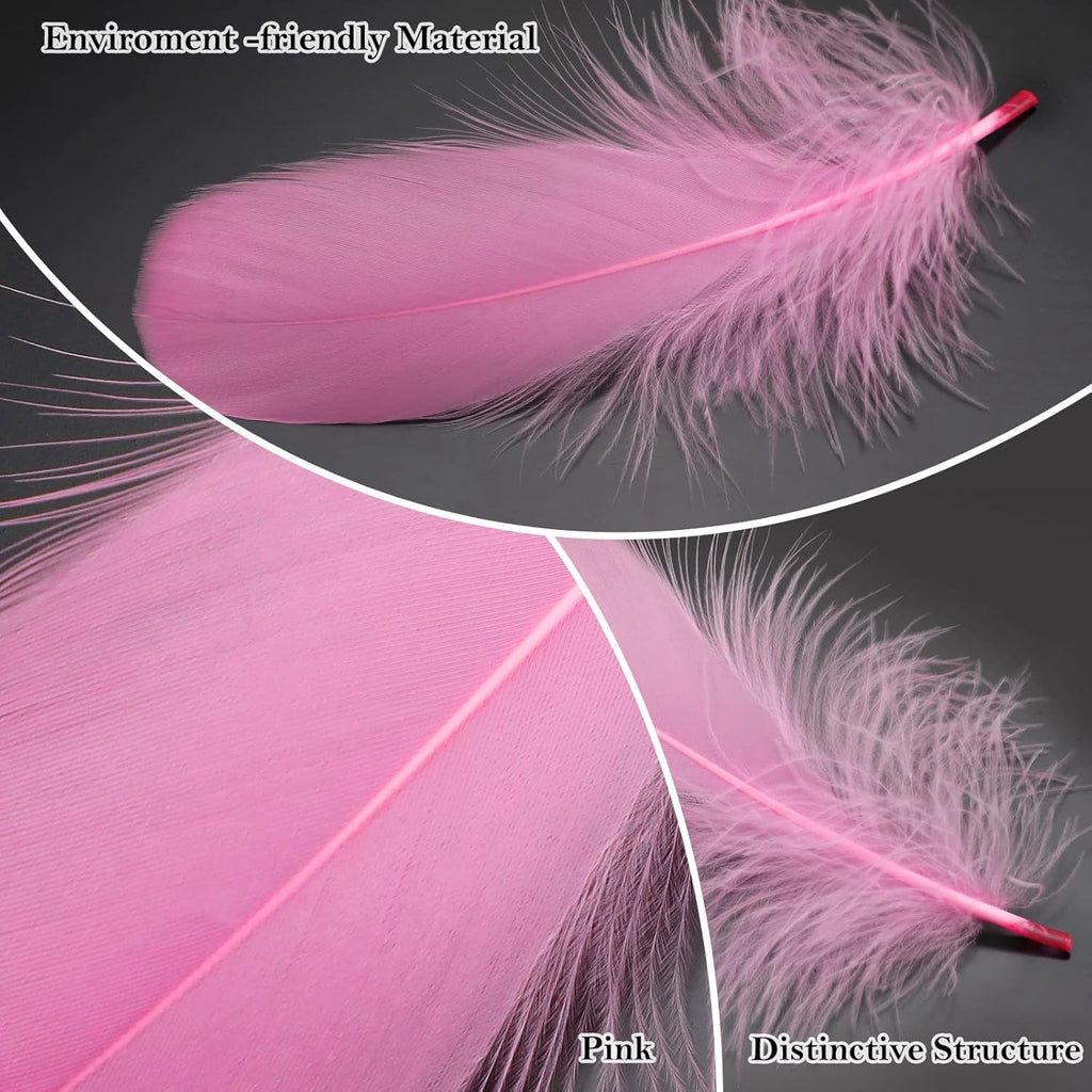 600PCS Red Feathers, 3-4.7 inch Feathers Bulk for DIY Crafts Wedding Halloween Costume Party Decorations Dream Catcher Supplies