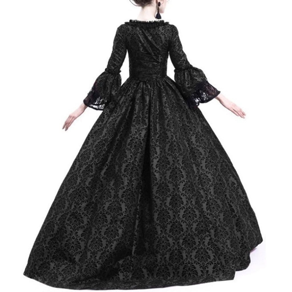 UPPADA Plus Size Victorian Dress for Women Lace Up Flare Sleeve Ball Gown with Corset Evening Party Maxi Gowns Vintage Cocktail Dress Wedding Dresses Early