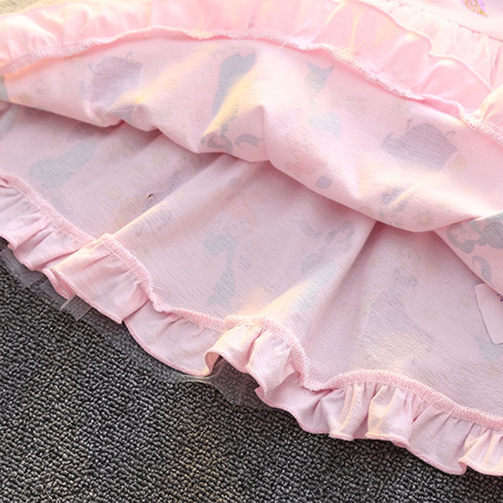 WIBACKER 1-6T Toddler Kid Baby Girls Fancy Party Puff Sleeve Princess Dress Cosplay Costume Dress Up