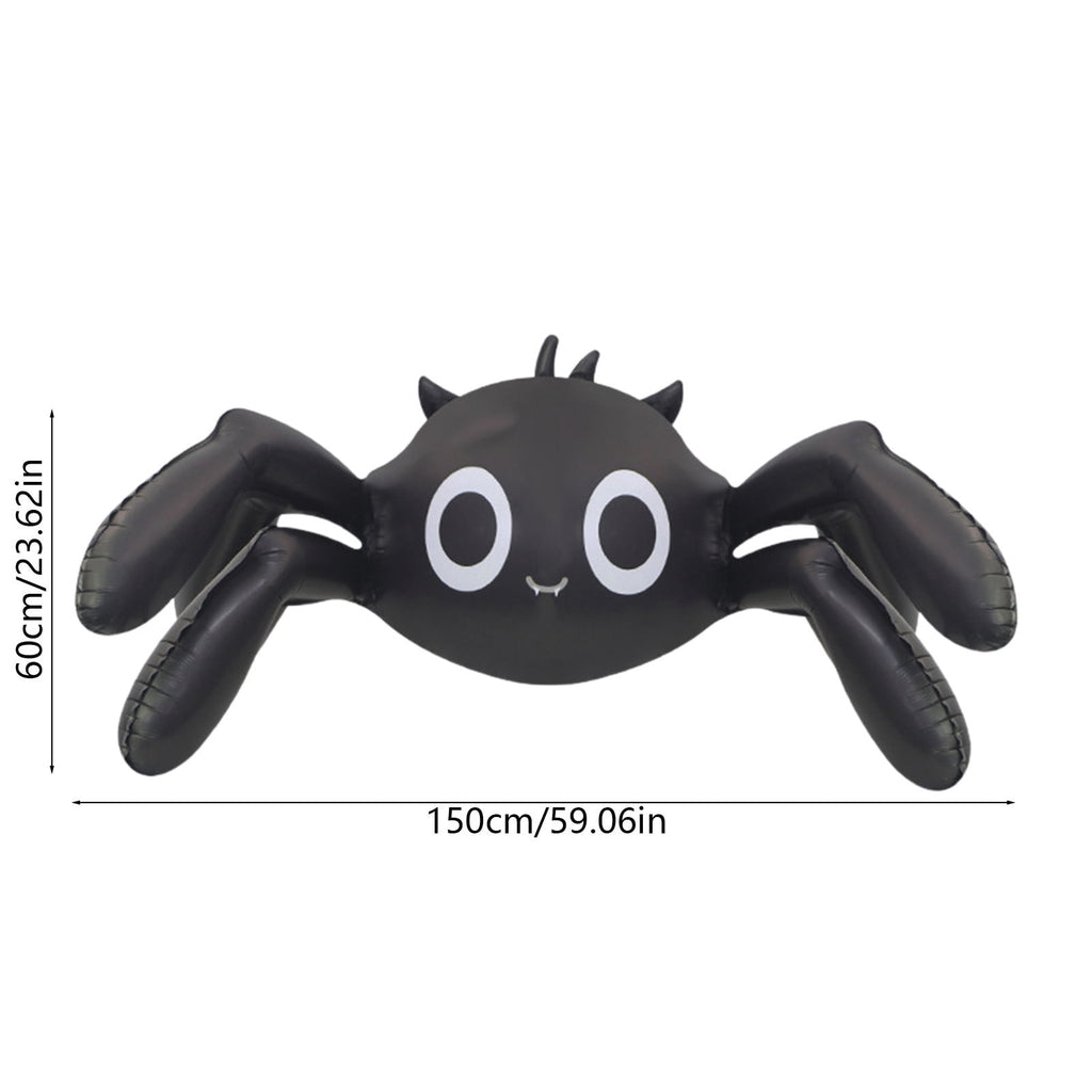 Aufmer 3 Pcs Halloween Inflatable Spider Outdoor Decoration, Blow Up Yard Inflatables Holiday Inflatables for Outdoor Yard Garden Lawn Decor, 150x60cm (Black)