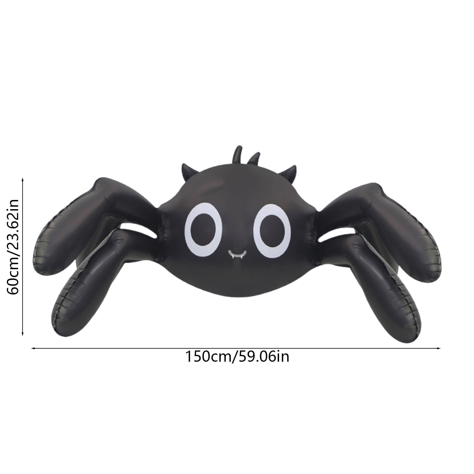 Aufmer 3 Pcs Halloween Inflatable Spider Outdoor Decoration, Blow Up Yard Inflatables Holiday Inflatables for Outdoor Yard Garden Lawn Decor, 150x60cm (Black)
