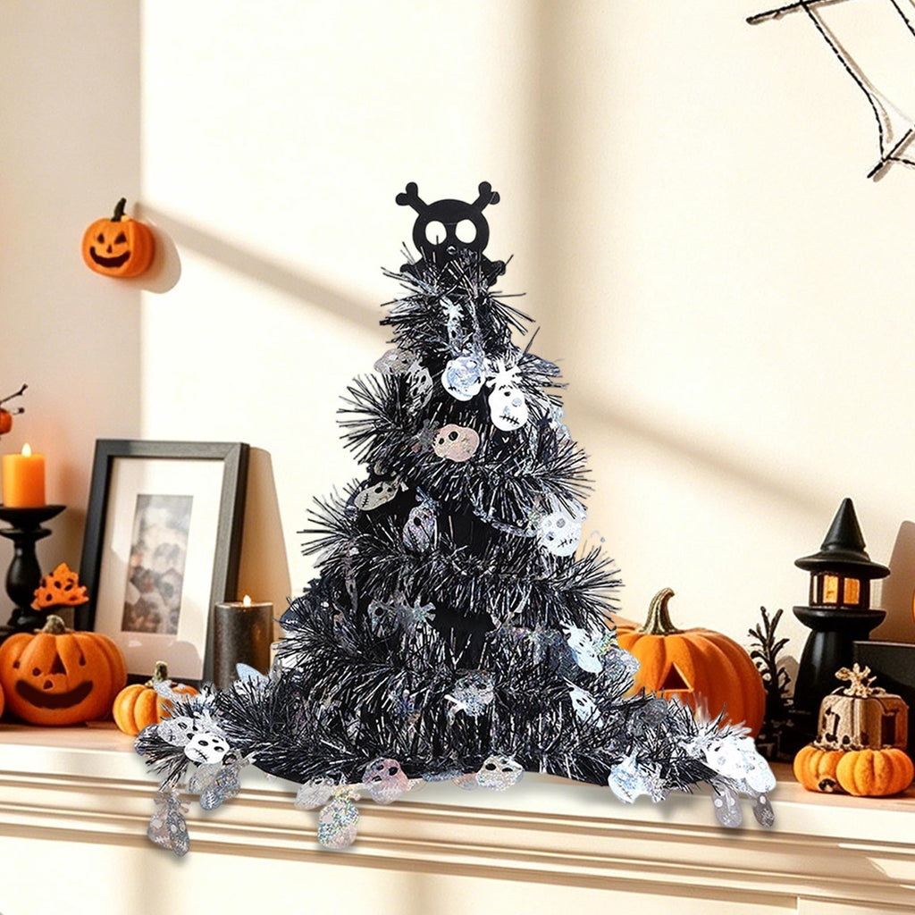 1Pc Halloween Mini Pumpkin Branches Artificial Black Twigs Vase Fillers for Table Mantel Centerpiece Creepy Gothic Scary House Decor
