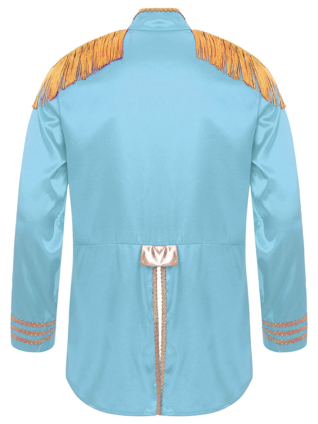 Eandarui Men's Halloween SGT Sergeant Pepper Costume Jacket Fancy Dress Hippie Music Star 1960s Shirt Red S