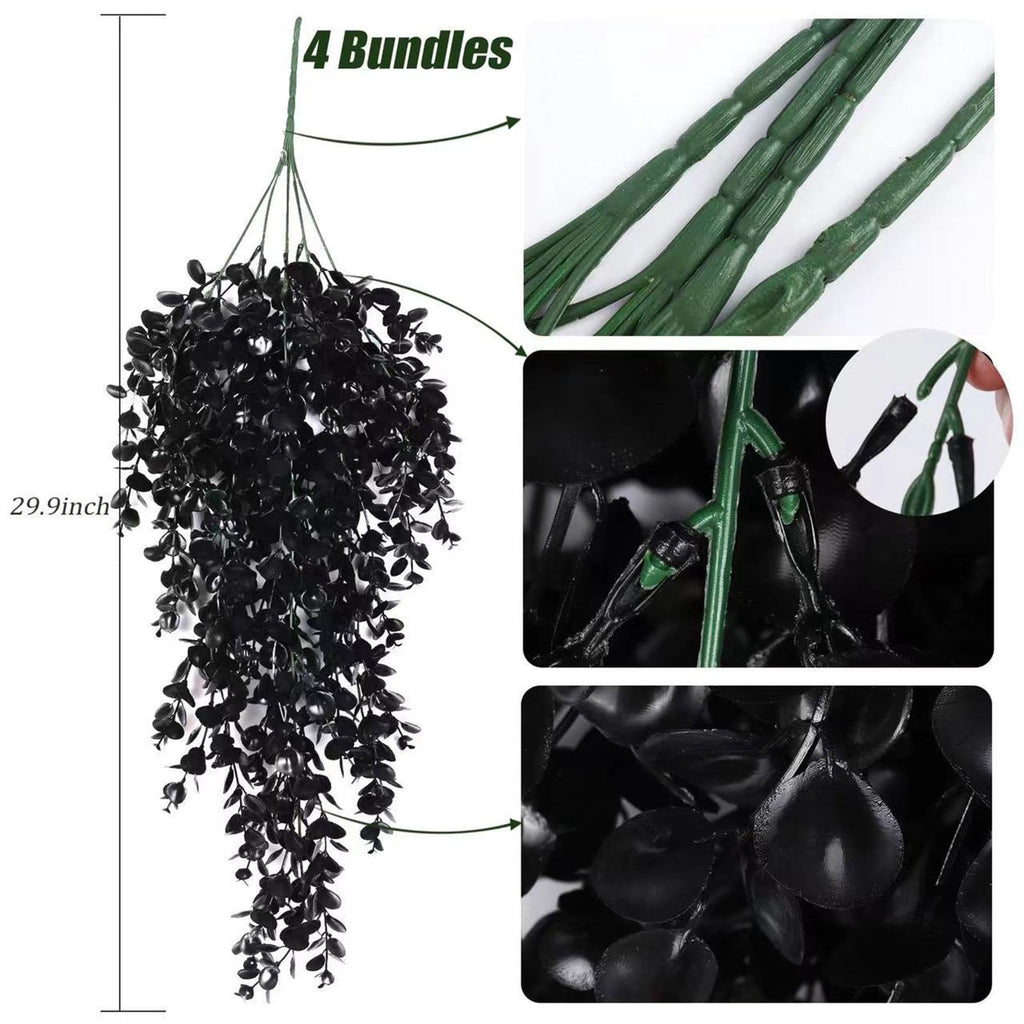 2-Pack Fake Hanging Plants, Faux Hanging Plant Artificial Greenery for Living Room Bedroom Boho Wall Shelf Indoor Outdoor Decor Artificial Hanging Plants