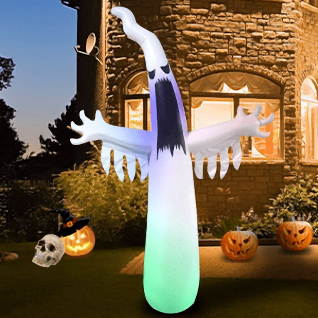 Wick's Outdoor Living/Self Inflatable 7.6FT Inflatable Ghost Halloween Decoration with Lights and Remote