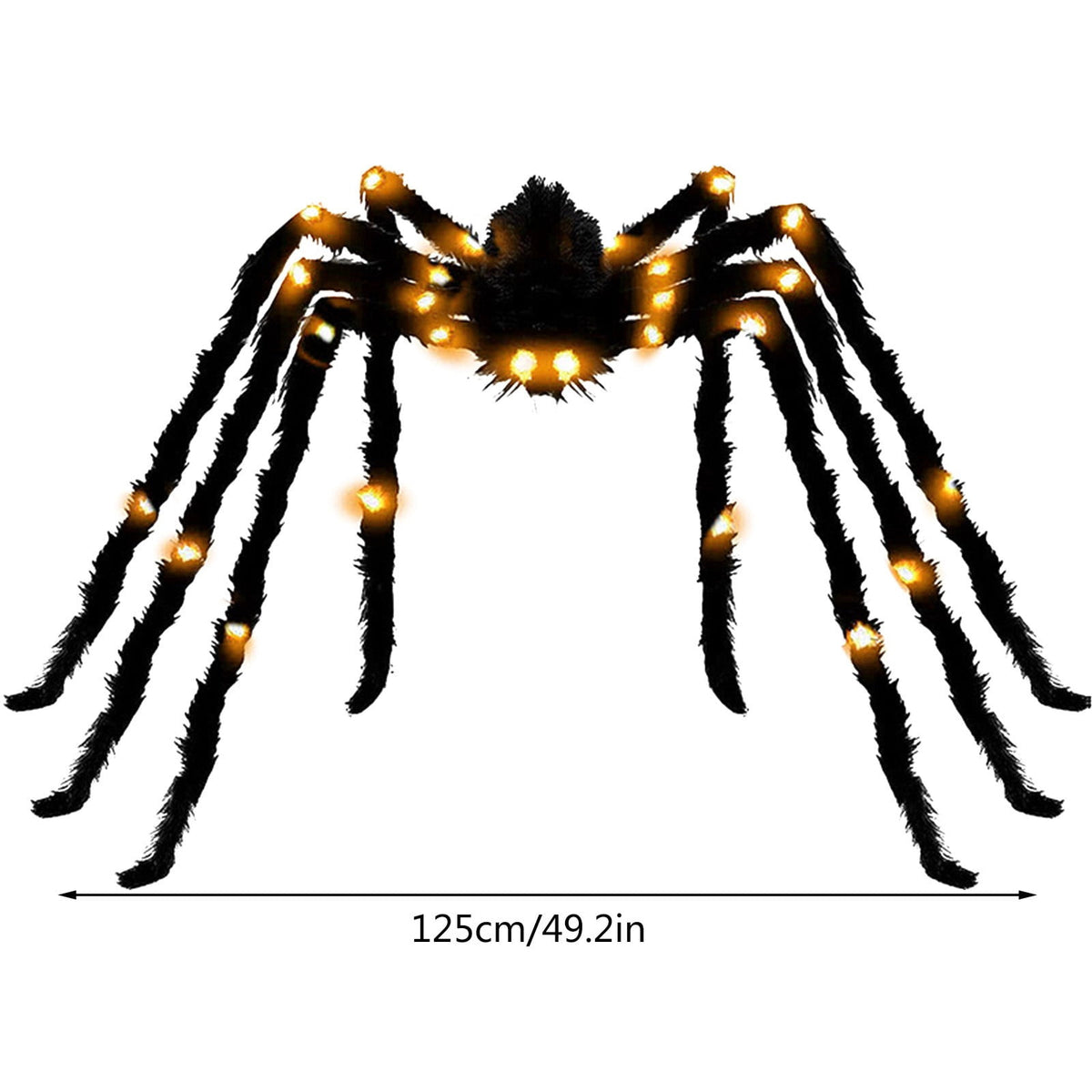 49in Halloween Decorate Spider Halloween Light Up Scary For Indoor Outdoor Halloween Decorations Party Yard Home House Decorate