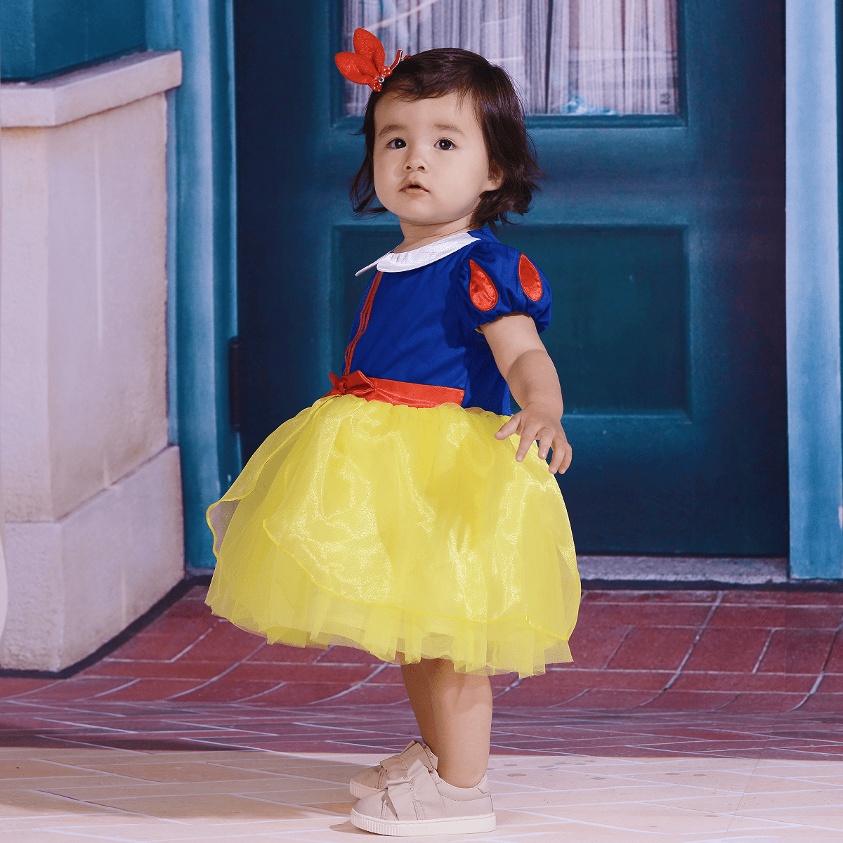 IKALI Baby Girls Princess Costume Dress up Clothes, Toddler Tutu Blue Outfit for Birthday Party 6M-4T