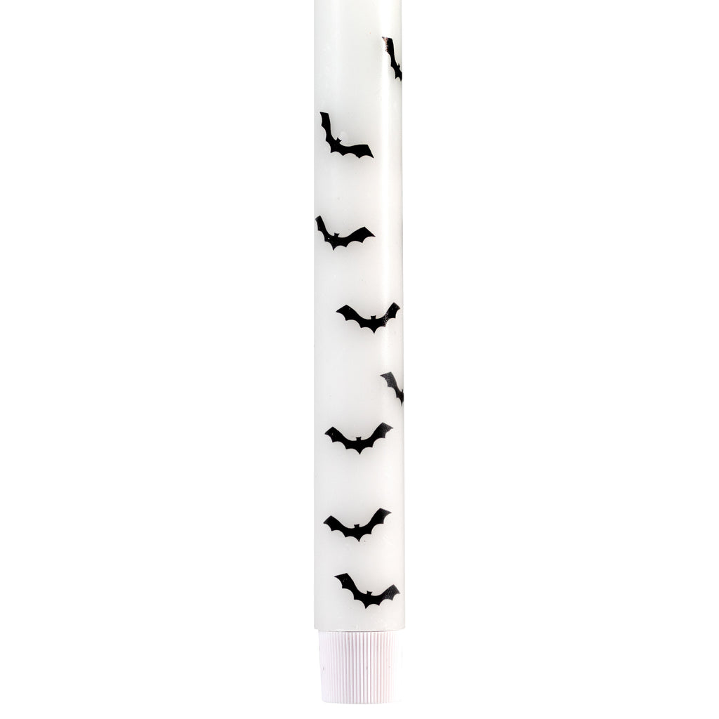 Northlight LED Flickering Flameless Wax Tapered Flying Bats Halloween Candles - 9.75" - Set of 2