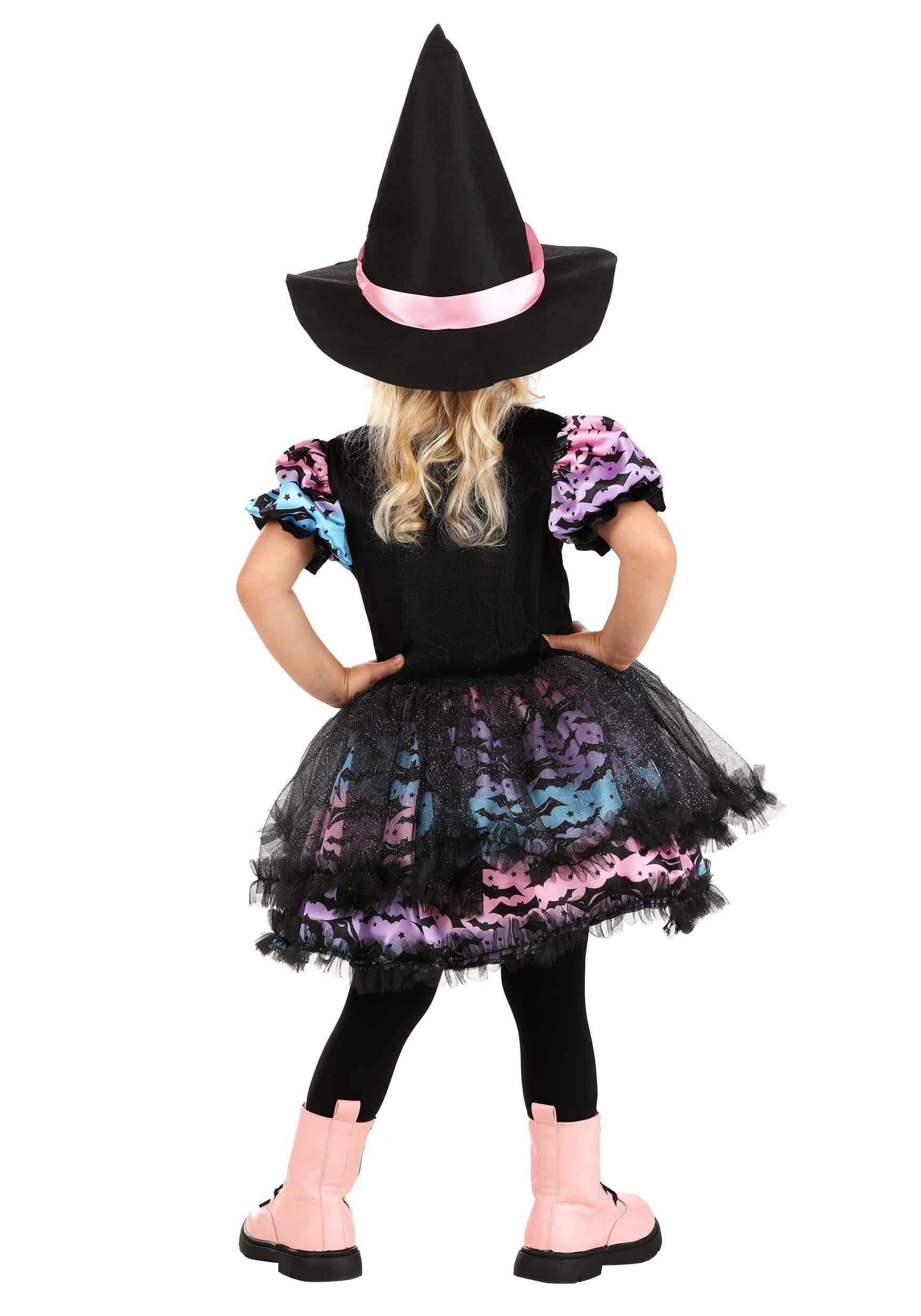 Girl's Pastel Tutu Toddler Witch Costume