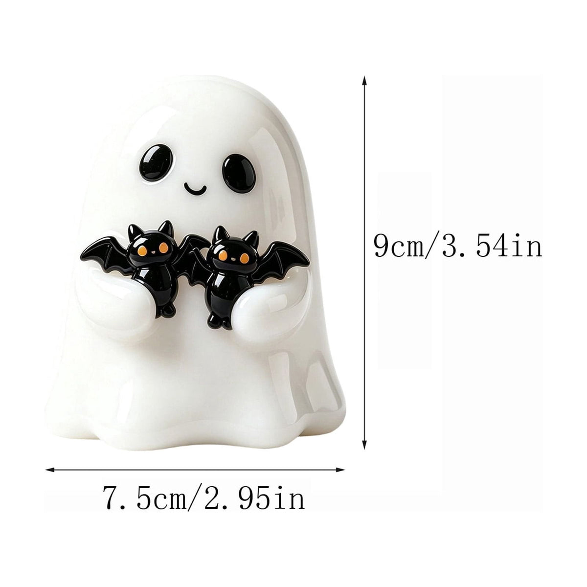 Halloween Decorations, Ghost Resin Crafts Ornaments, Alloween Decoration for Porch Yard Patio Indoor Decor Fall Autumn Home Shelf Mantel Ornament