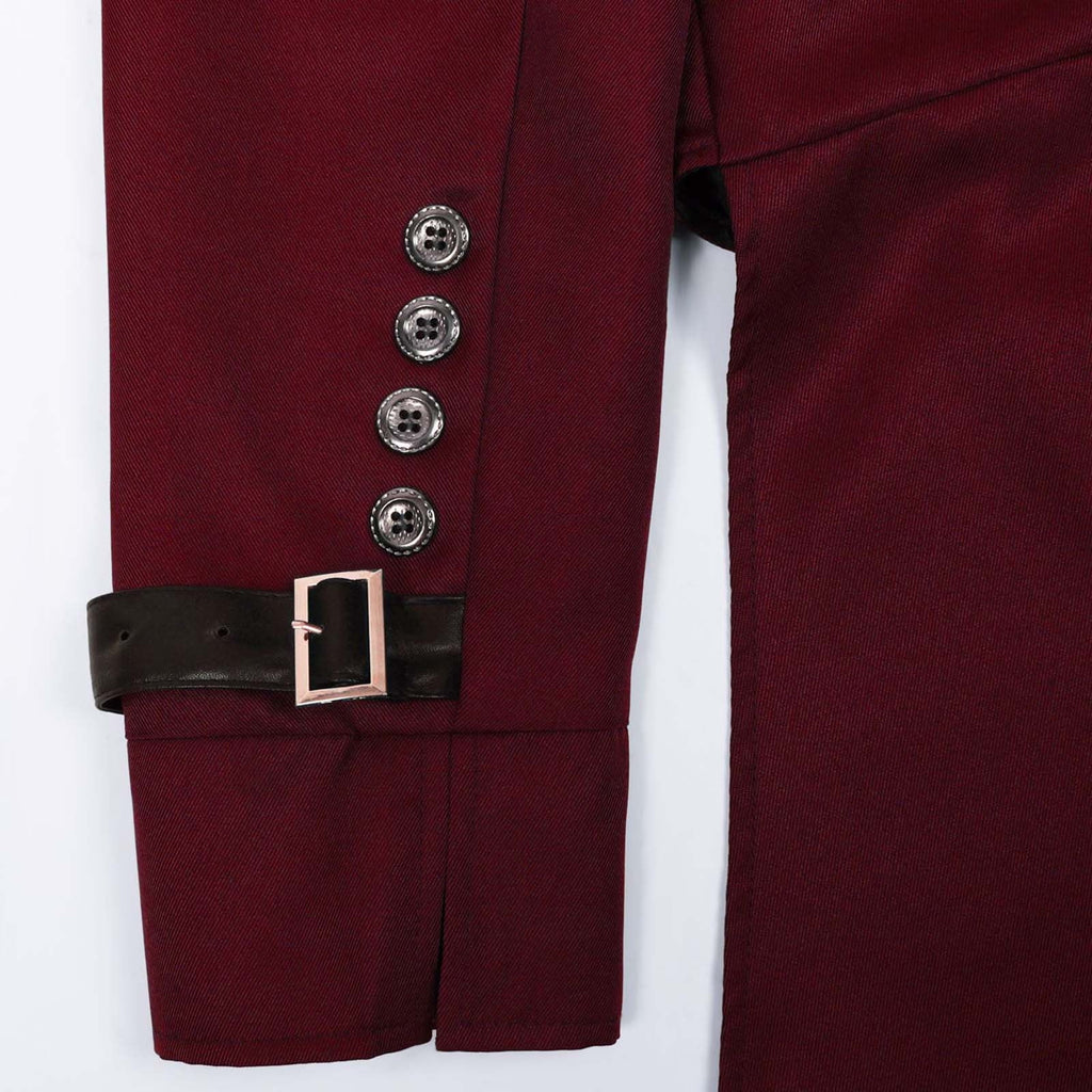 QATAINLAV Men's Vintage Steampunk Gothic Victorian Jacket Medieval Renaissance Pirate Frock Coat Formal Tuxedo Halloween Costumes Birthday Gifts Coffee S