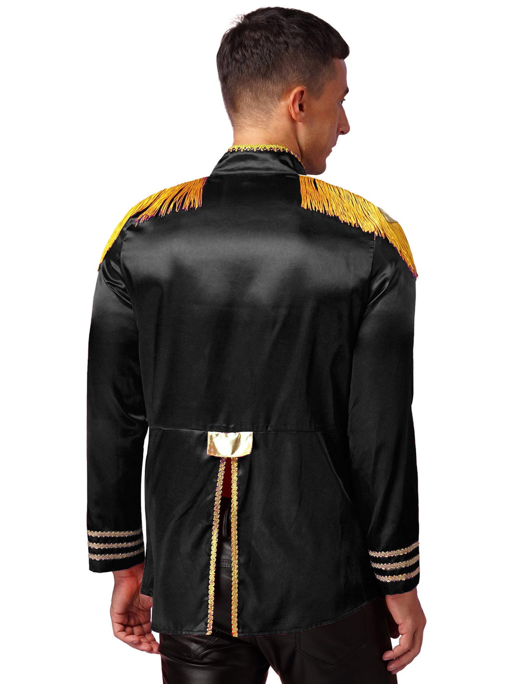 Eandarui Men's Halloween SGT Sergeant Pepper Costume Jacket Fancy Dress Hippie Music Star 1960s Shirt Red M