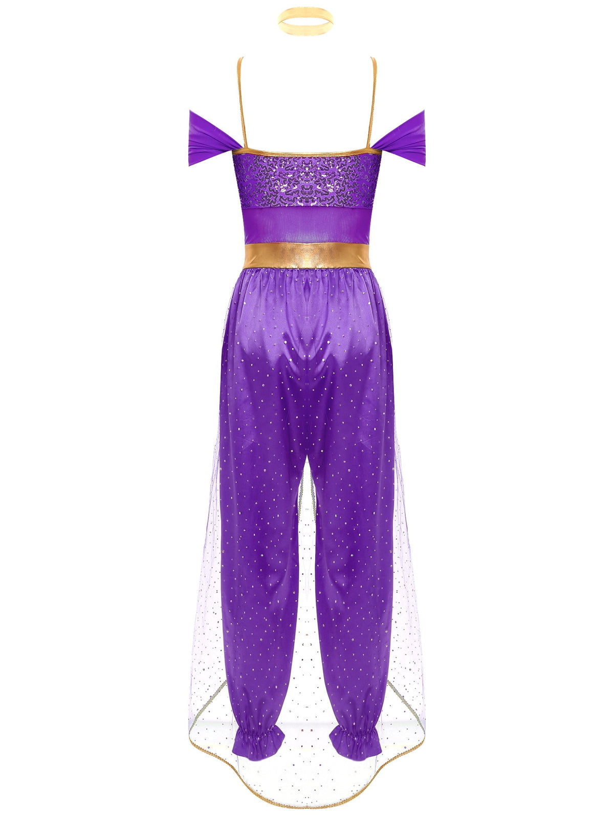 YiZYiF Women's Arabian Princess Dance Costume Halloween Party Fancy Dress Shiny Belly Dance Jumpsuit Turquoise B 4XL