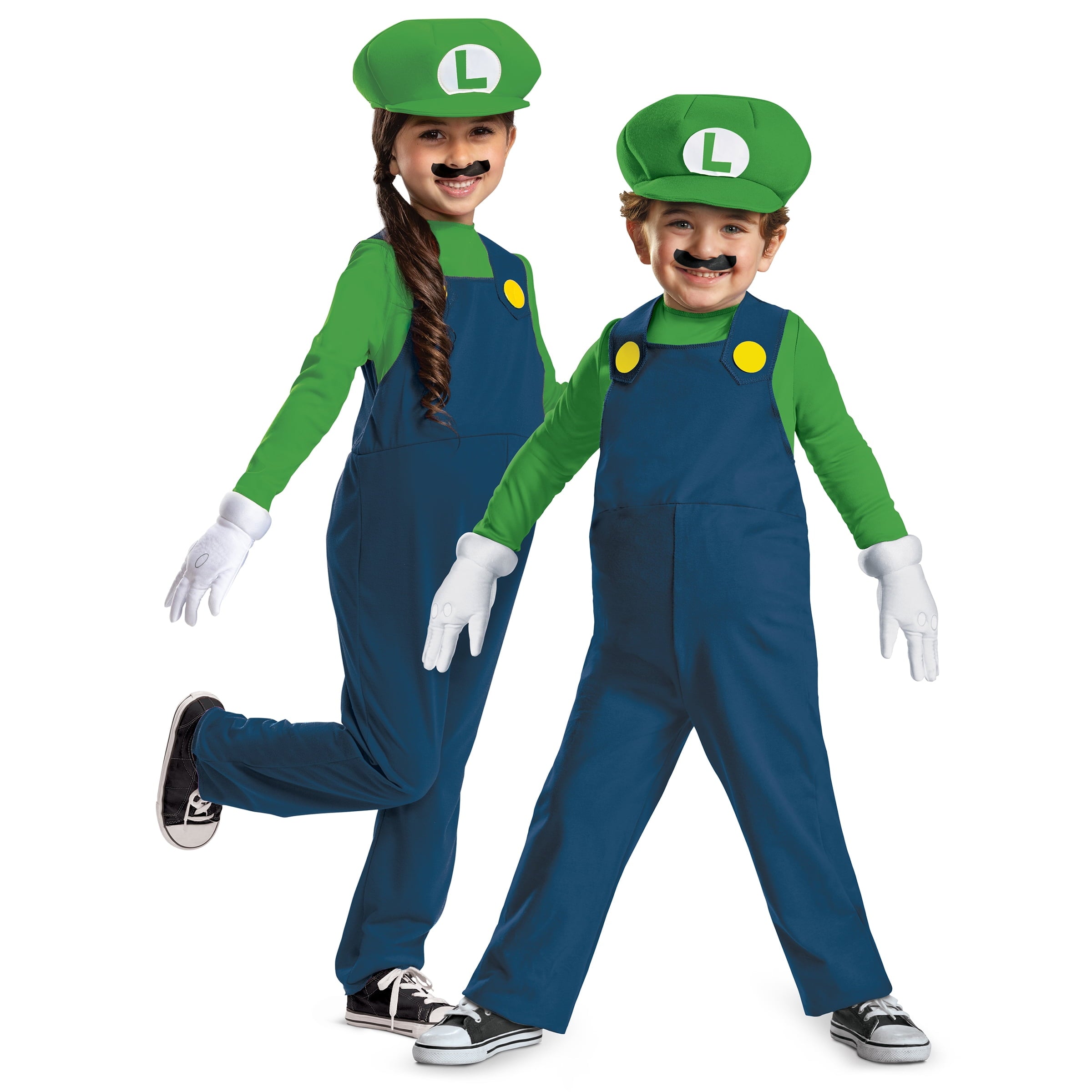 Nintendo Super Mario Bros. Luigi Halloween Costume for Children, Toddlers Size 2T, by Disguise