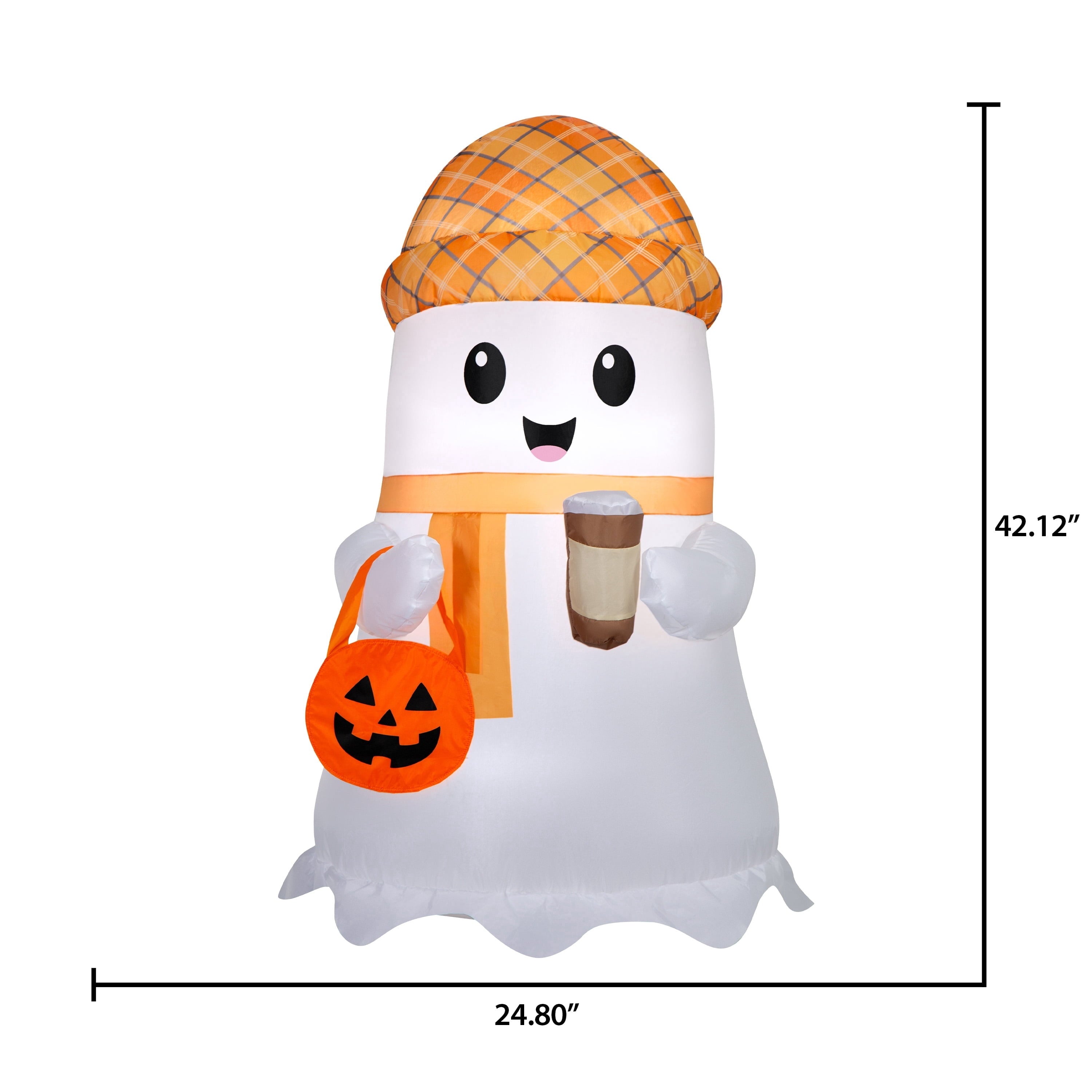 Coffee Ghost Airblown Yard Inflatable, Multicolor, 3.5', Halloween by Way To Celebrate