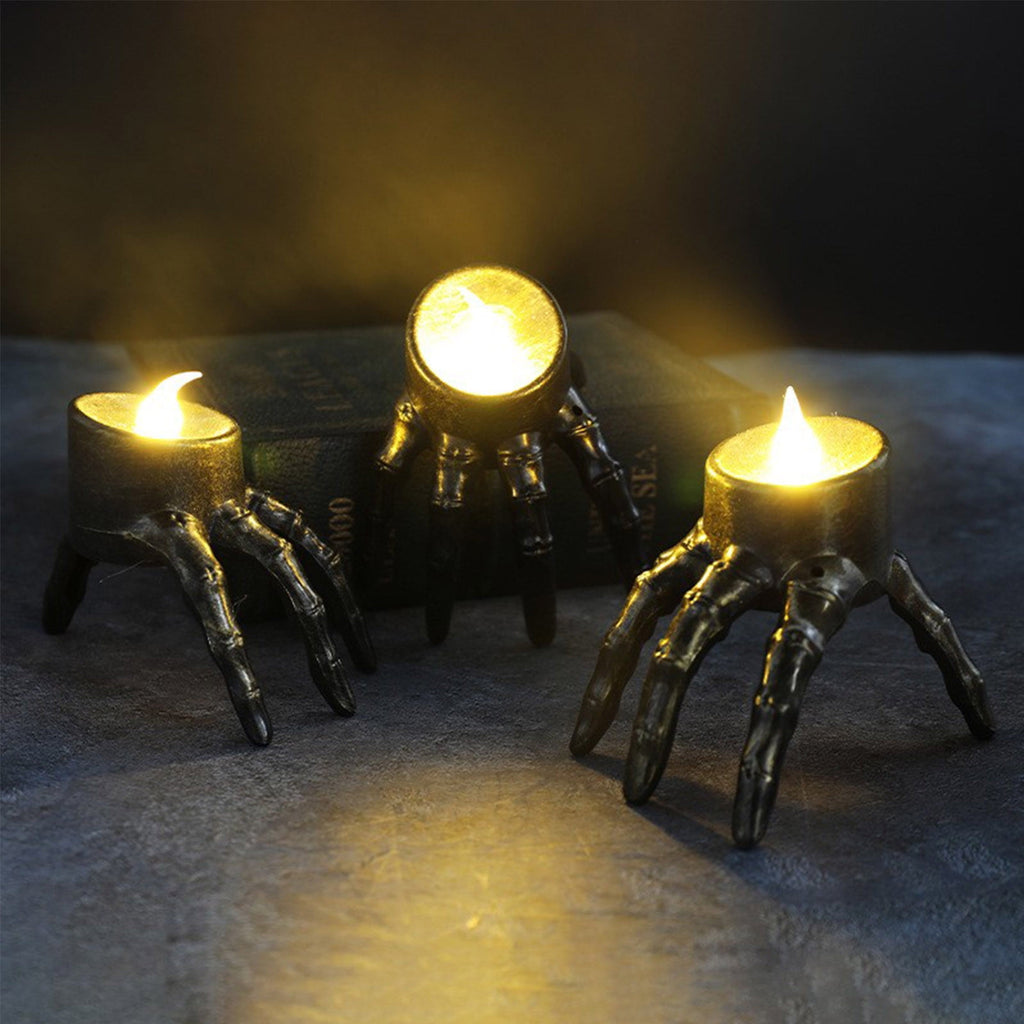 XGFHYJEH Halloween Skeleton Lights Decorations, Halloween Candle Lamp Decoration Ornament Indoor Outdoor, Halloween Scary Decor for Home Outside Yard Lawn Garden Party
