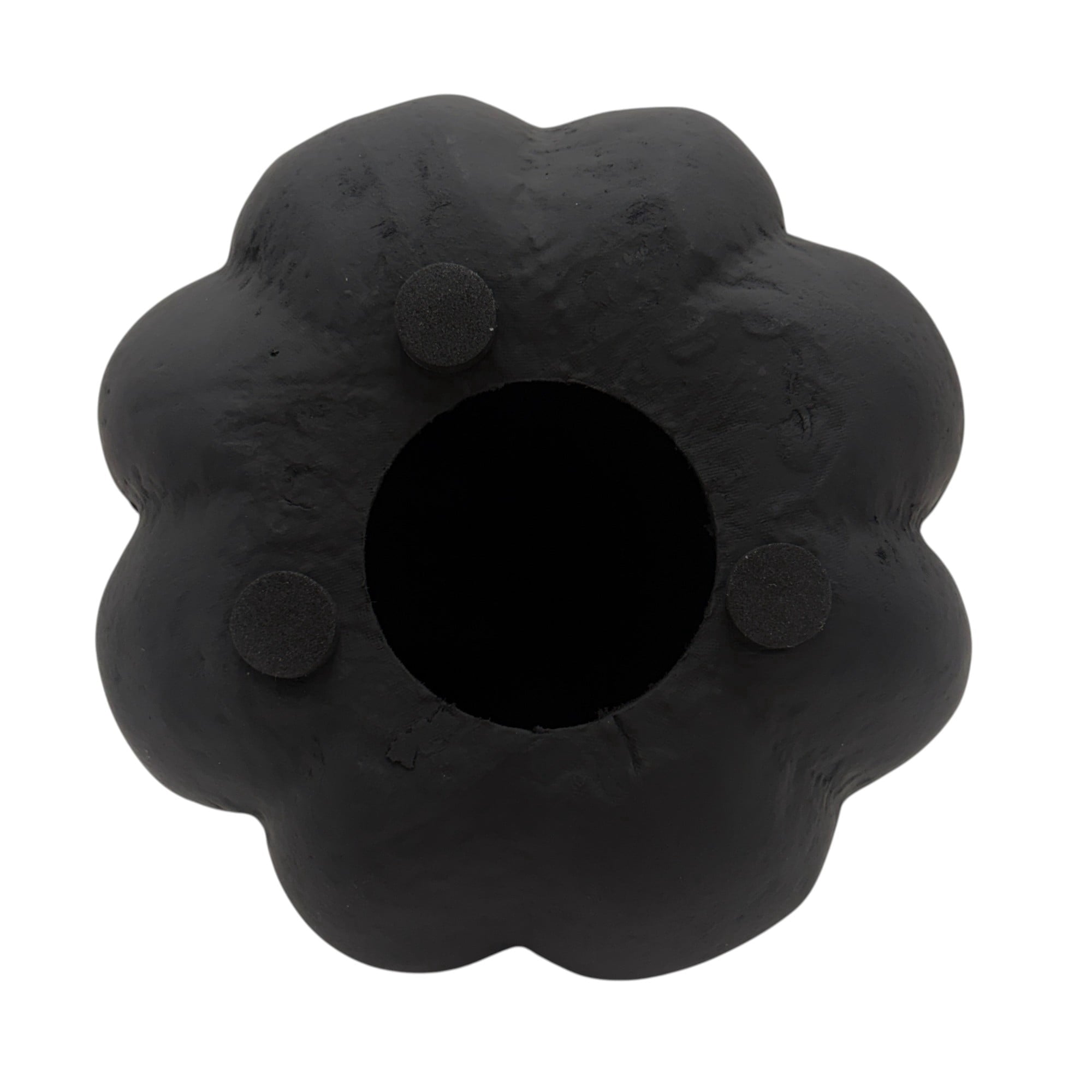 Paper Mache Jack-o'-Lantern Decoration, Black, 8.25", Halloween by Way To Celebrate