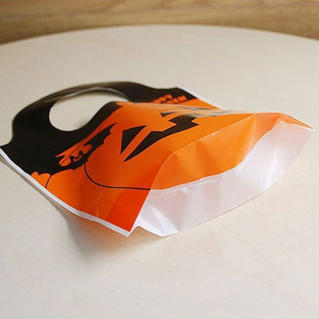 Halloween Treat Bags, Resealable Cellophane Bags, 50 Pcs Wrap Cellophane Treat Bags Party Favor Bags Candy Cookie Bags, Plastic Poly Goodie Storage Bags with Twist Ties for Halloween Party, 4.92x10.8"