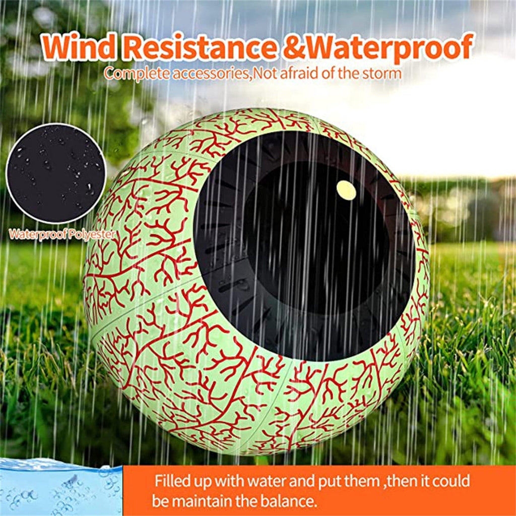Halloween Decorations 15.7 inch Halloween Inflatable Ghost Eyeball with Built-in Battery Powered RGB LED Light Suitable for Indoor Outdoor Yard Party Halloween Decor