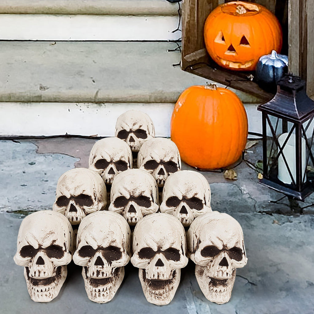 CASAFUN Halloween Skulls Realistic Looking Skulls Human Skeleton Head Skull for Halloween Bar Home Table Decoration