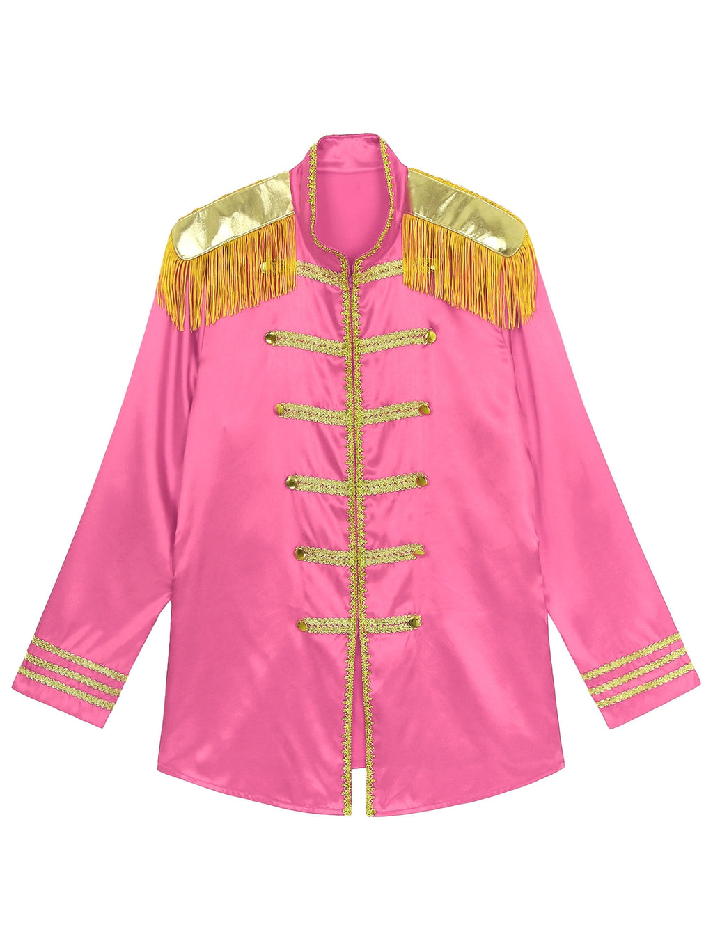 Eandarui Men's Halloween SGT Sergeant Pepper Costume Jacket Fancy Dress Hippie Music Star 1960s Shirt Red M