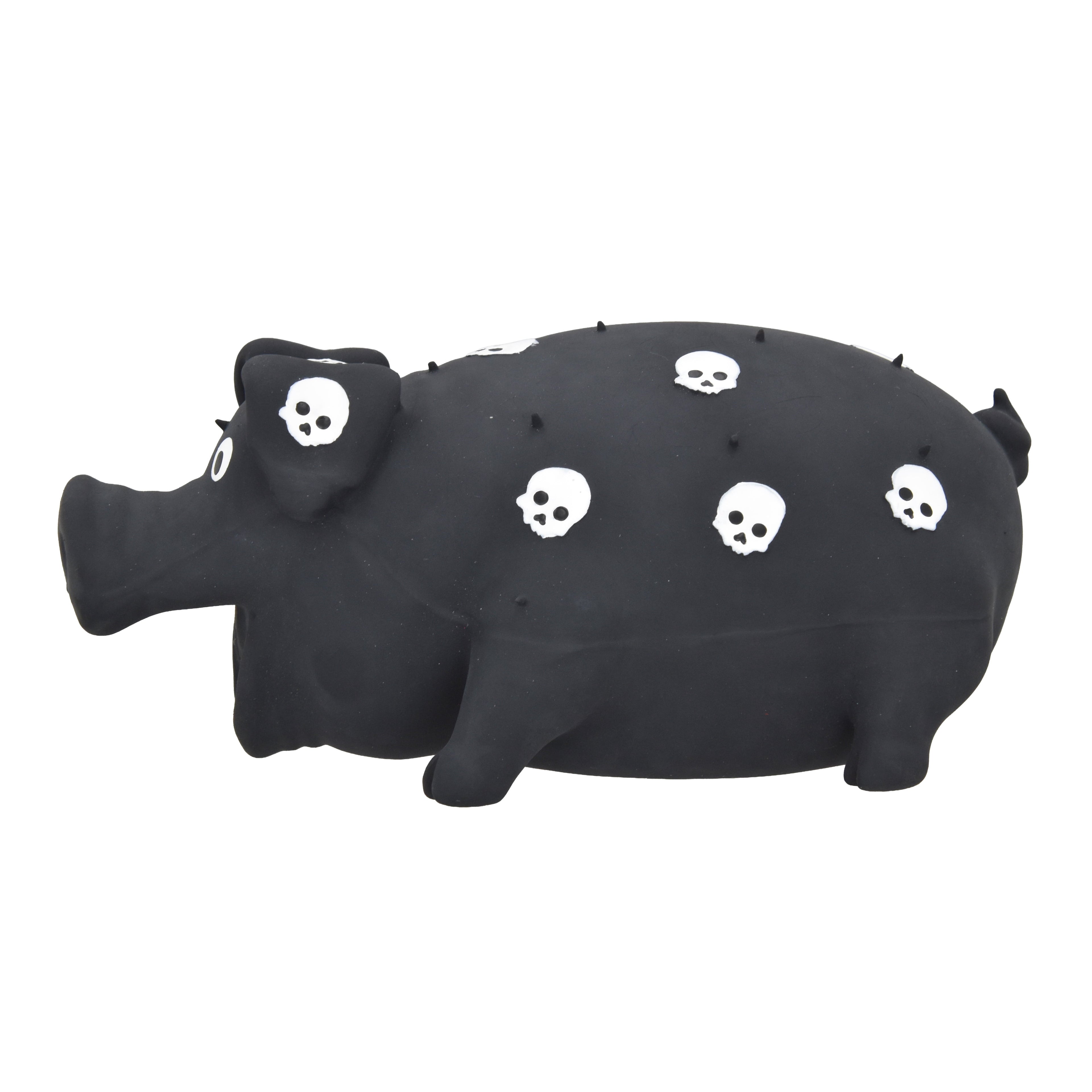 Vibrant Life Halloween Pigglesworth with Skulls Dog Toy