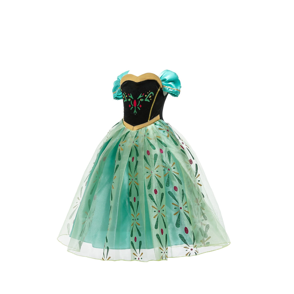 Anna Costume For Girls Anna Dress Princess Costume Christmas Birthday Party Cosplay 8-9Y(A60)