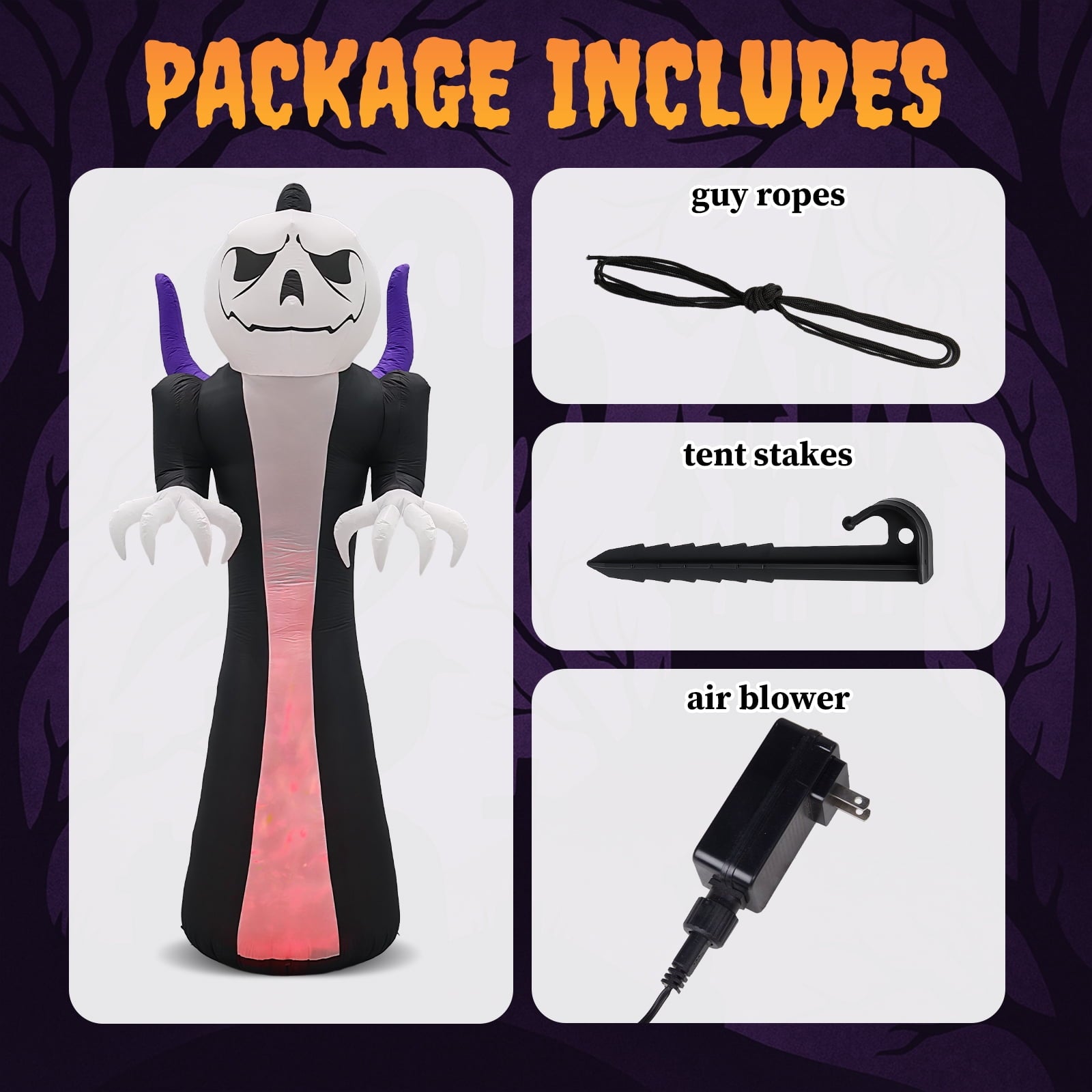 Ktaxon 12' Halloween Inflatables Outdoor Halloween Decoration Giant Ghost Blow up Decor
