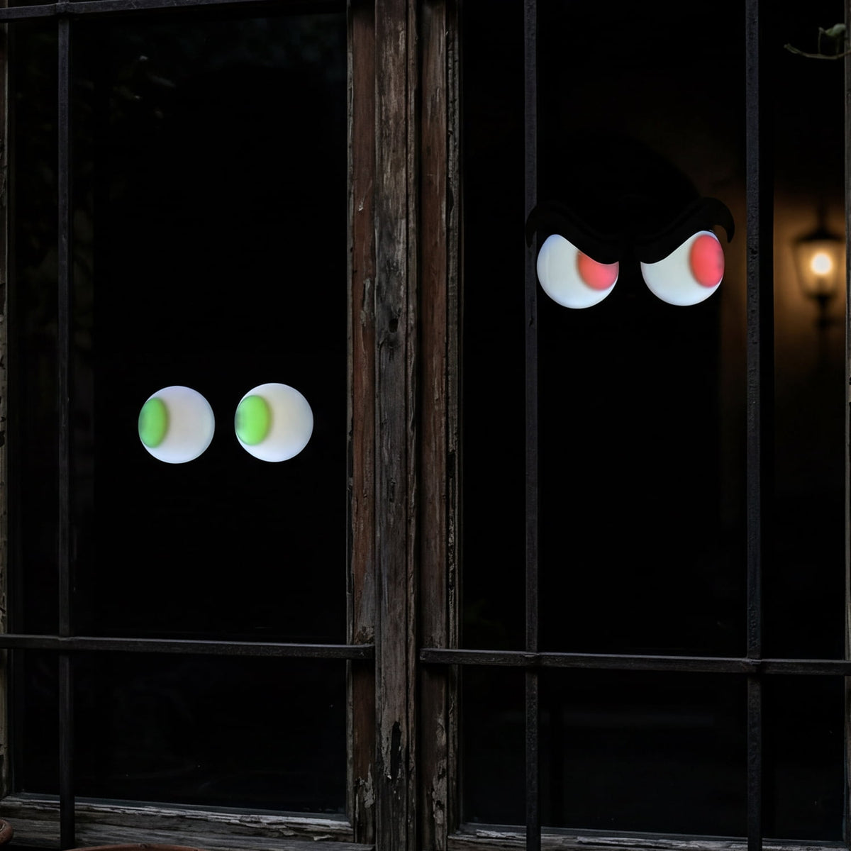 Joyfy 3 Pack Halloween Flashing Spooky Eyes Lights Decorations Outdoor Indoor, Dark-activated Battery Operated Glowing Eyes with Timer,Hangable Halloween Light Decorations for Car Yard Lawn Garden