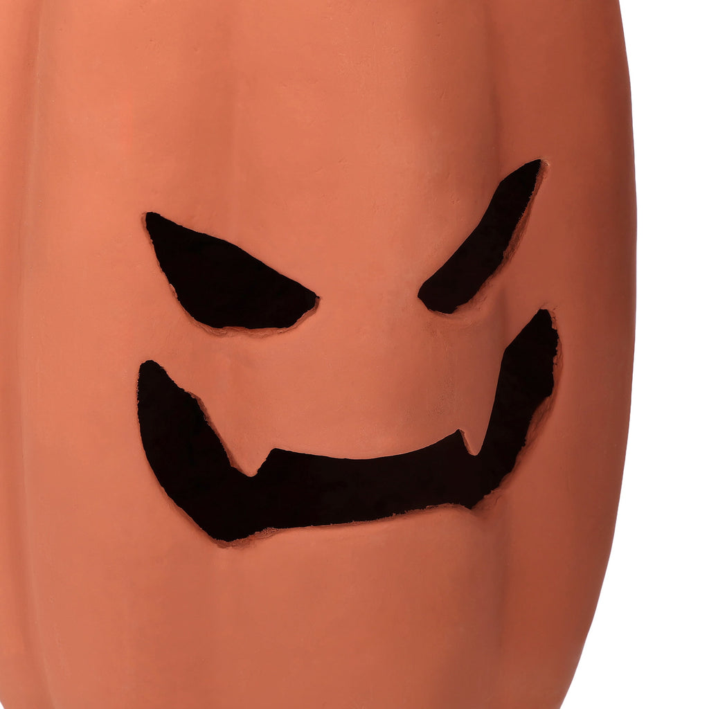 Paper Mache Jack-o'-Lantern Decoration, White, 12.5", Halloween by Way To Celebrate