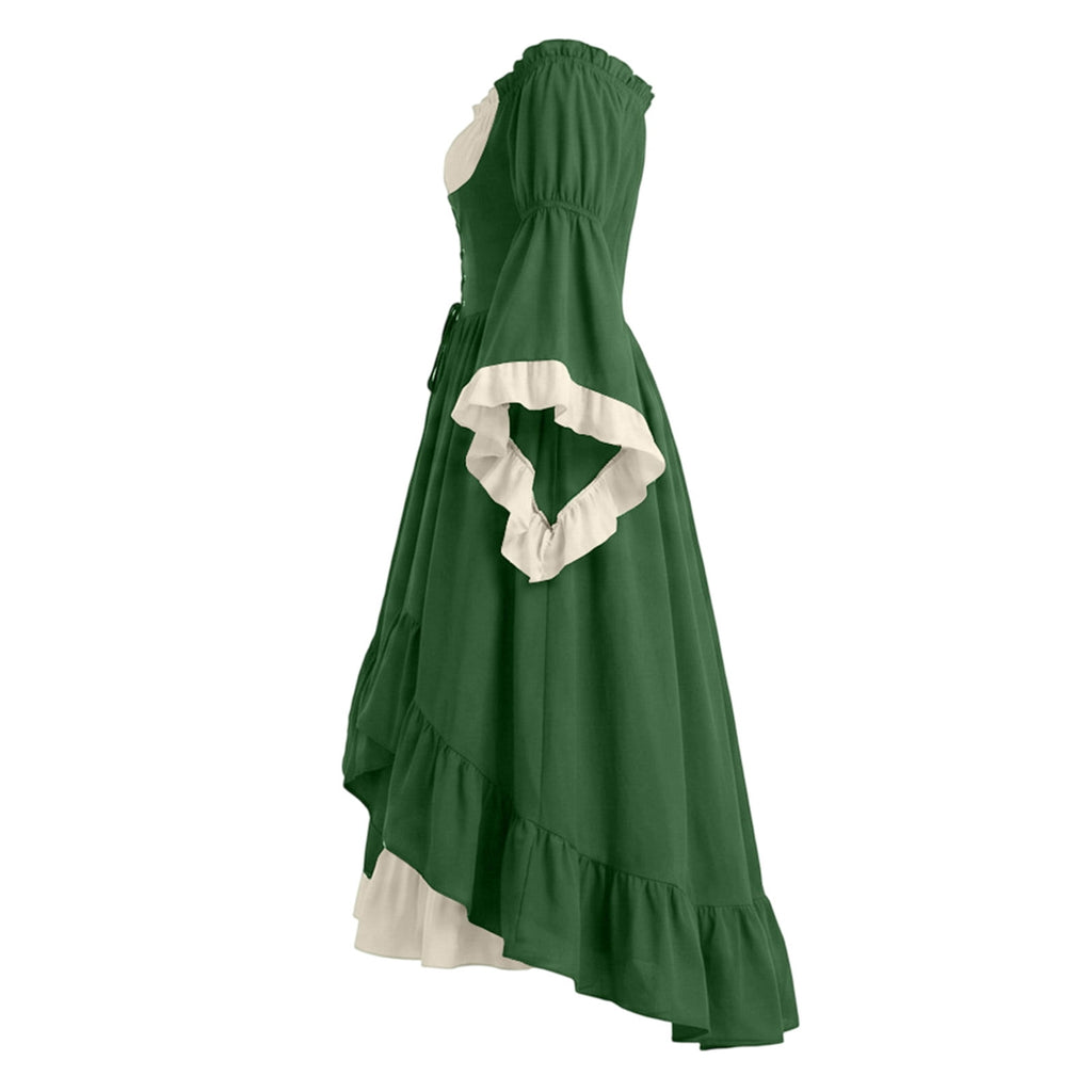 Anmrize Full Length Halloween Dress, Renaissance Faire Outfit, Women Medieval Victorian Gown, Off Shoulder Renaissance Dress, Womens's Medieval Renaissance Costume Cosplay Over Dress, White S