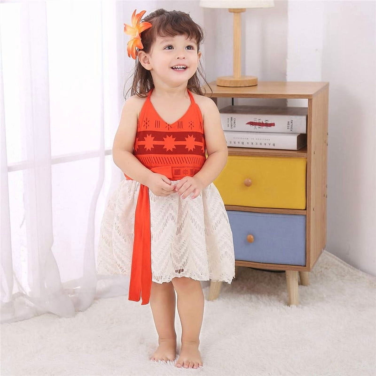 Jurebecia Princess Costume for Girls Dress Halloween Cosplay Outfits Birthday Fancy Tween Dress with Accessories 130 cm 7-8 Years