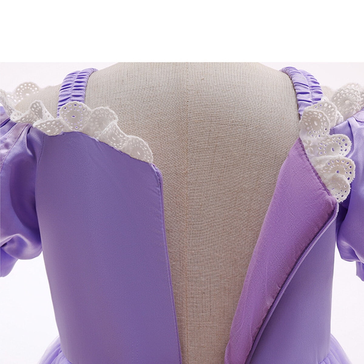 HAWEE Princess Dress for Girl Pink Cosplay Halloween Costume Puff Sleeve Layerd Dresses