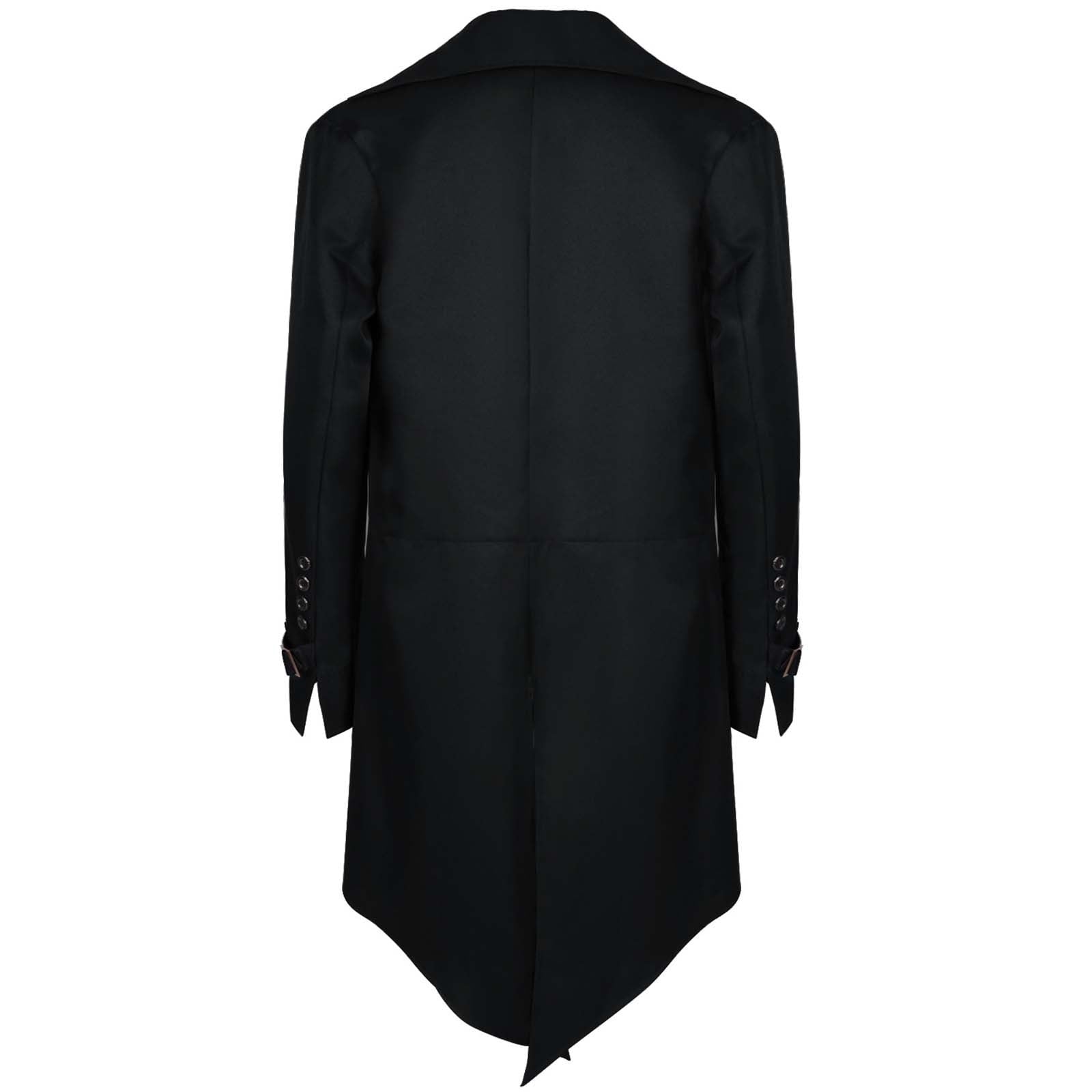 QATAINLAV Men's Vintage Steampunk Gothic Victorian Jacket Medieval Renaissance Pirate Frock Coat Formal Tuxedo Halloween Costumes Birthday Gifts Coffee S