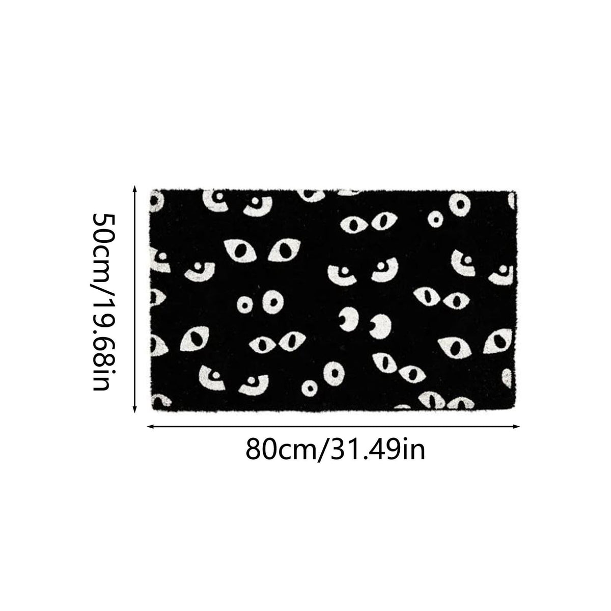 Tepsmf Halloween Doormat 19.7x31.4IN Soft Non Slip Halloween Bathroom Rug For Front Doors Porches And Witch-themed Home Decor