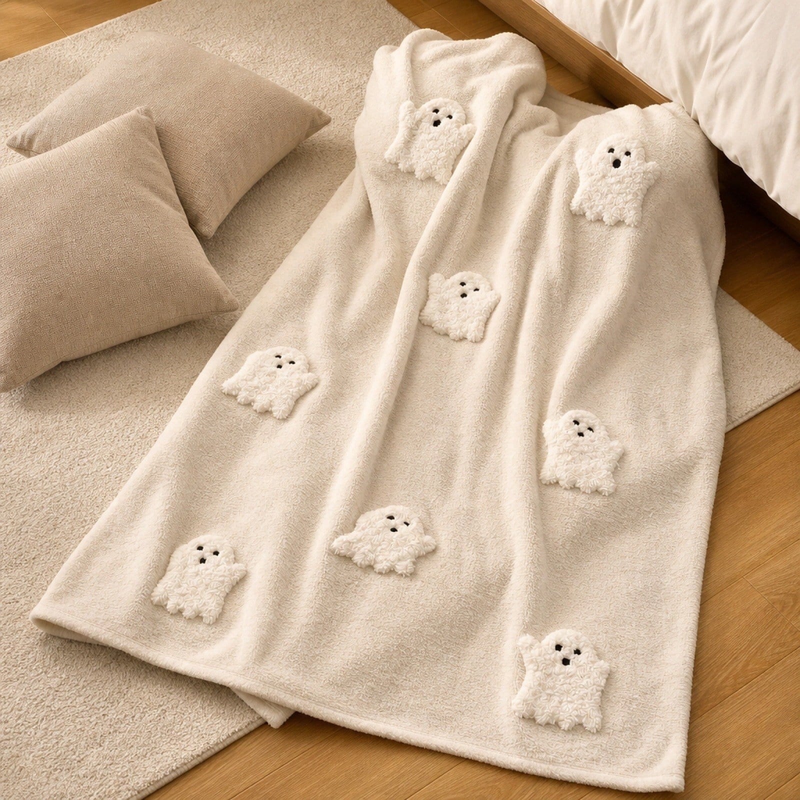 Guvpev Halloween Flannel Throw Blanket, 39.4" x 27.6" Soft Plush 3D Pumpkin Printed Decorative Blanket for Couch, Bed, Travel, Living Room, Cozy Fall Holiday Home Accent