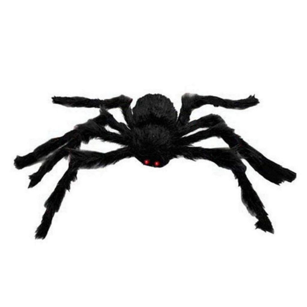 29.5" Black Large Spider Plush Toy Realistic Hairy Spider Halloween Party Scary Decoration Haunted House Prop Indoor Outdoor Yard Decor