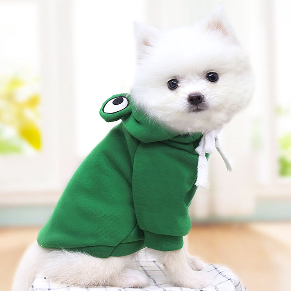 Winter Warm Plush Dog Hoodie, Heart‑Shaped Pet Cosplay Outfit for Small Dogs