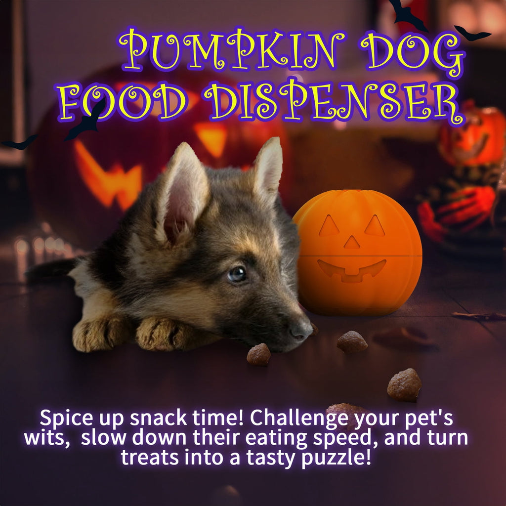 All For Paws Halloween 4-Pack Dog Toy Set - Gift Box Includes Dog Lick Mat, Puppy Squeaky Firehose Toy, Latex Dog Chew Toy & Dog Treat Dispenser