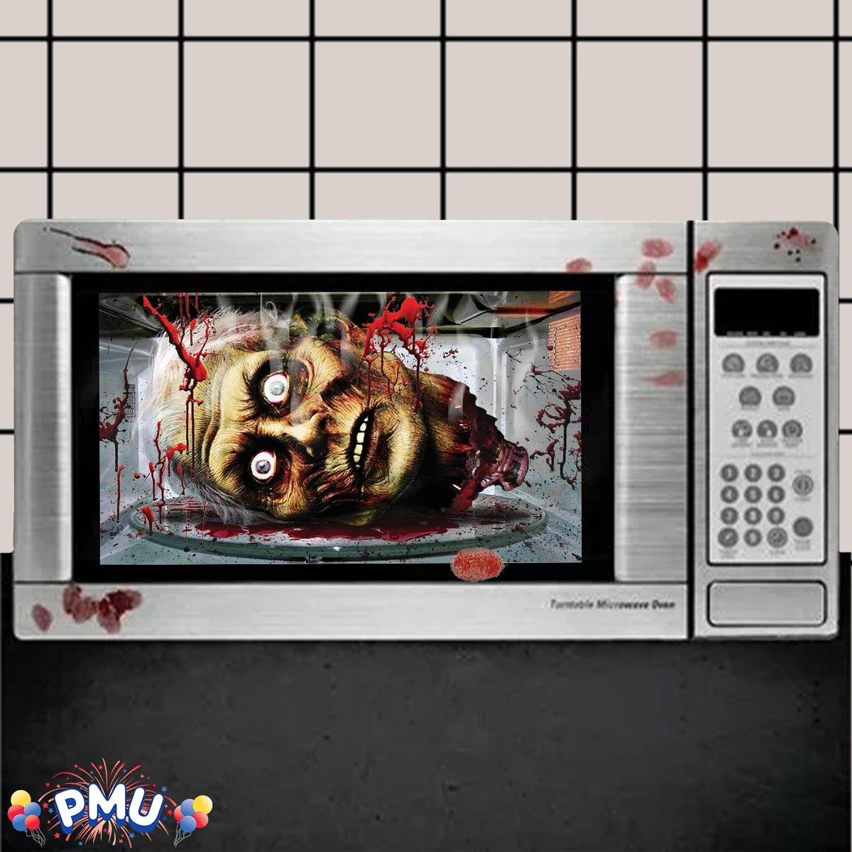 PMU Halloween Microwave Door Decoration 12in x 24in (1/pkg) Pkg/1
