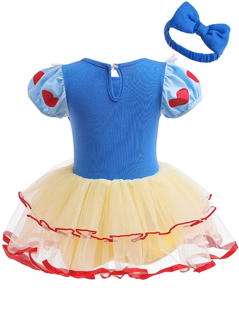 WIBACKER Infant Baby Girls Princess Romper Costume Onesie Fancy Dress Bodysuit with Headband Halloween Birthday Dresses