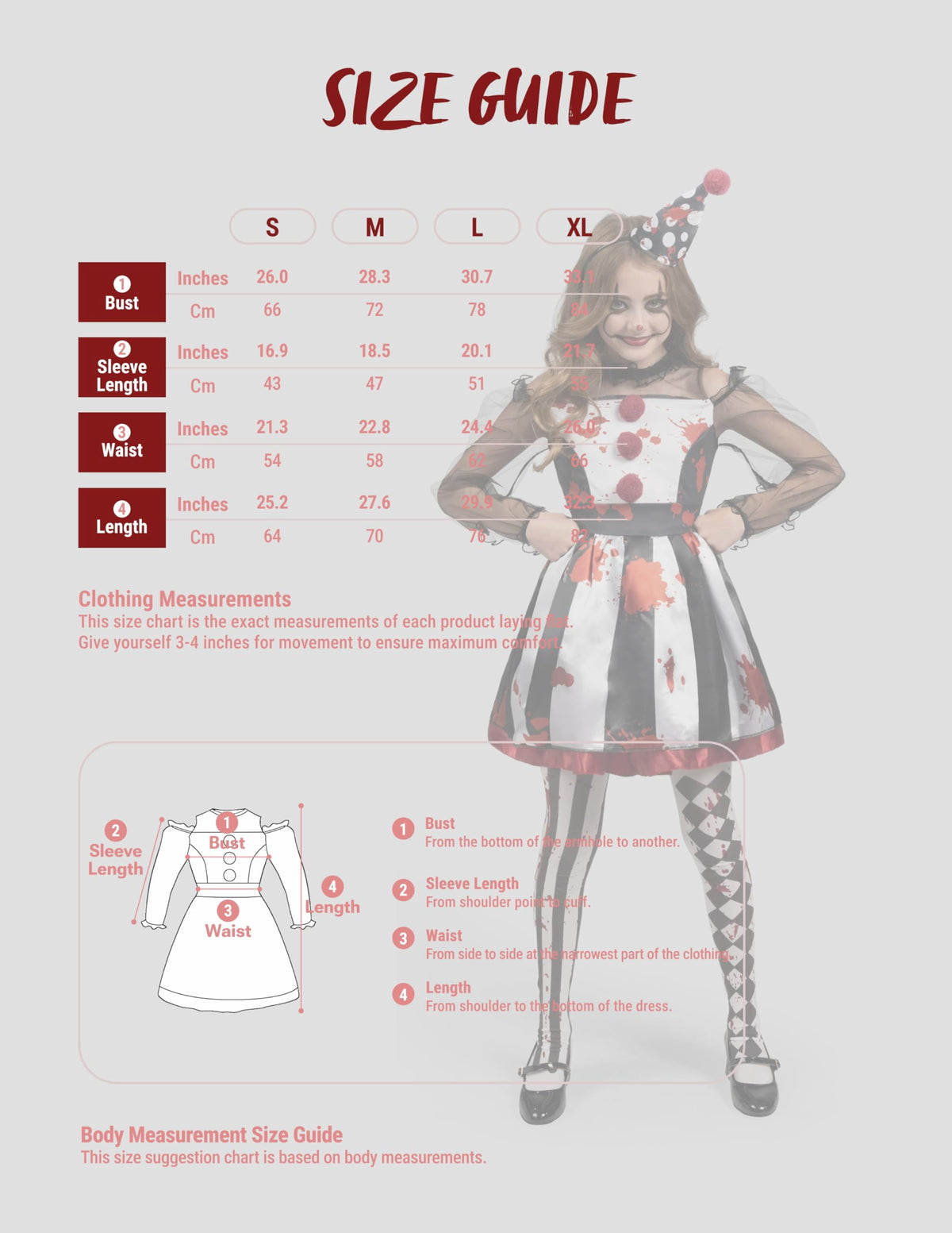Joyfy Girls Clown Costume, Halloween Scary Clown Costume, Family Matching Bloody Jester Dress for Girls Halloween Dress up, Role Play, Cosplay Party