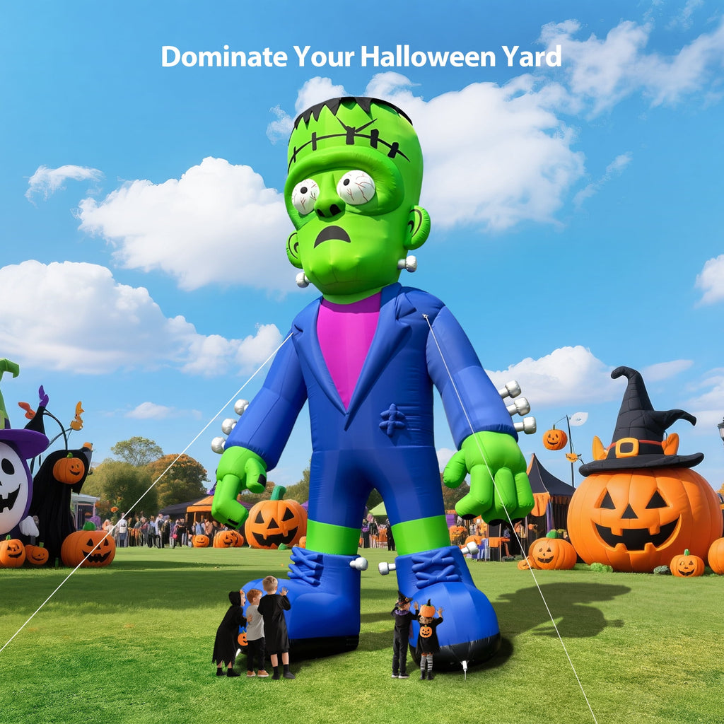 Wellcomer 20ft Giant Inflatable Frankenstein with Blower - Halloween Outdoor Decor