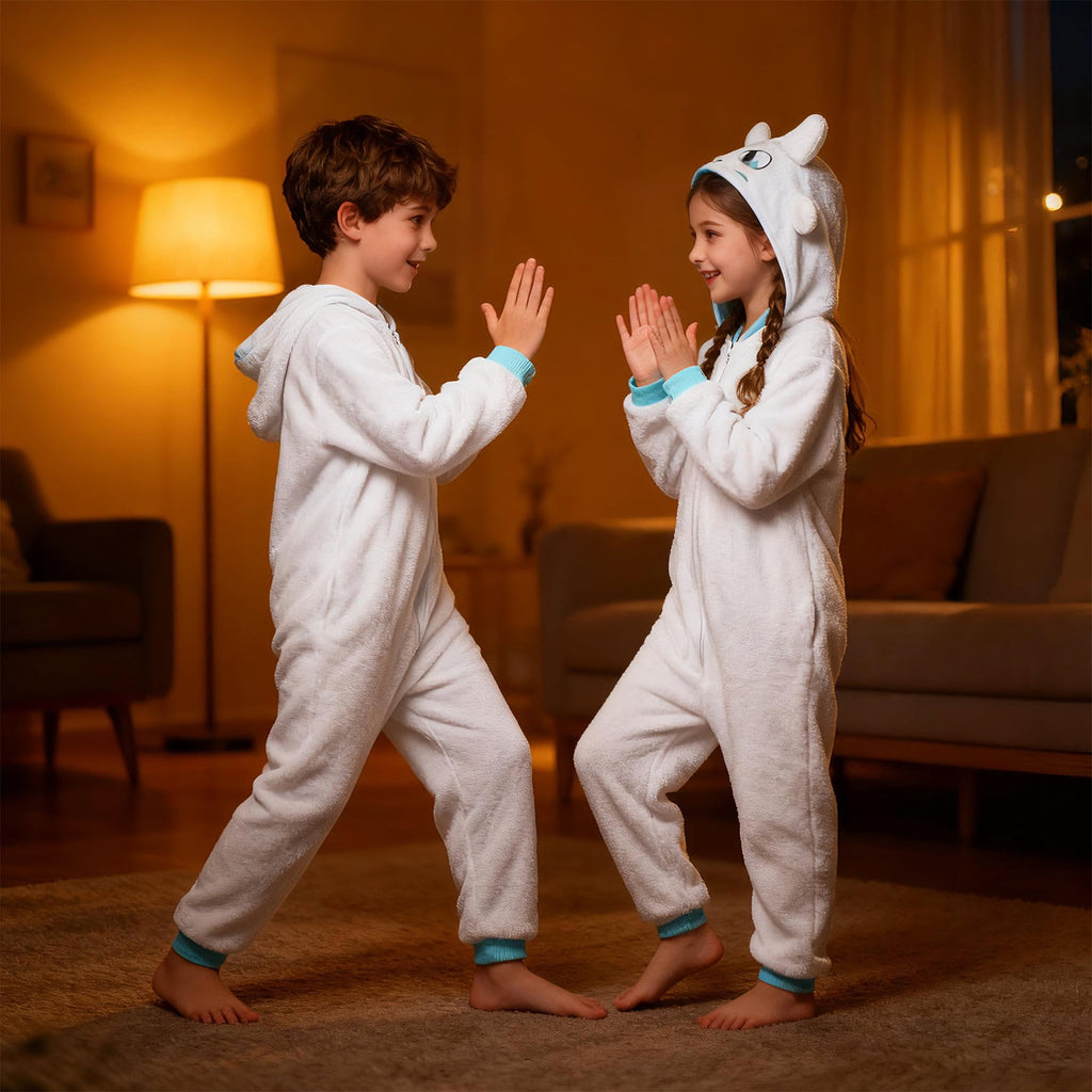 GOBWCOT Kids Onesie Pajamas Dragon Costume Children Animal Sleepwear Jumpsuit Cosplay for Boys and Girls