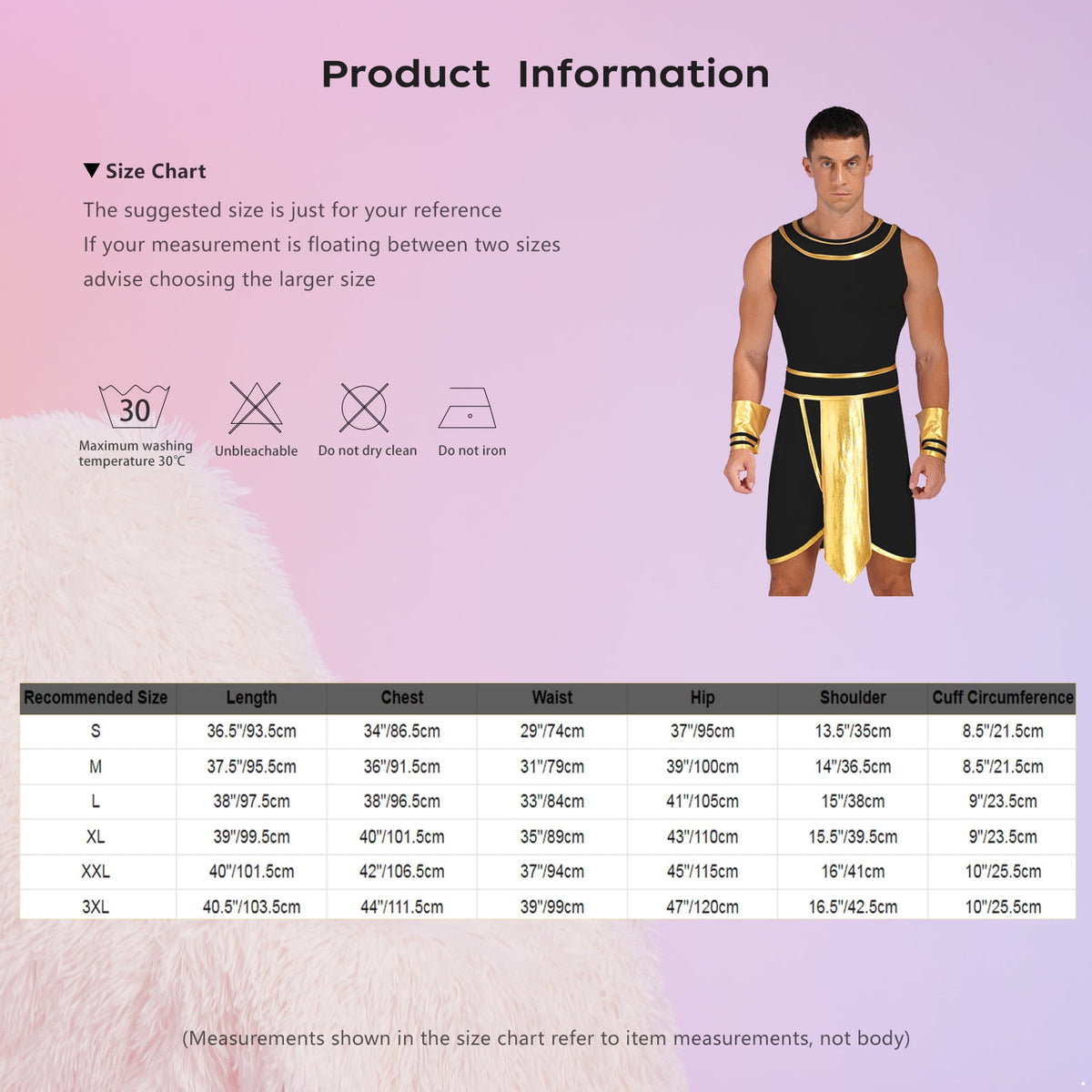 Haitryli Men's 3 Pieces Mr Toga Greek God Set Adult Party Toga Roman Dress with Wristband Blue 3XL