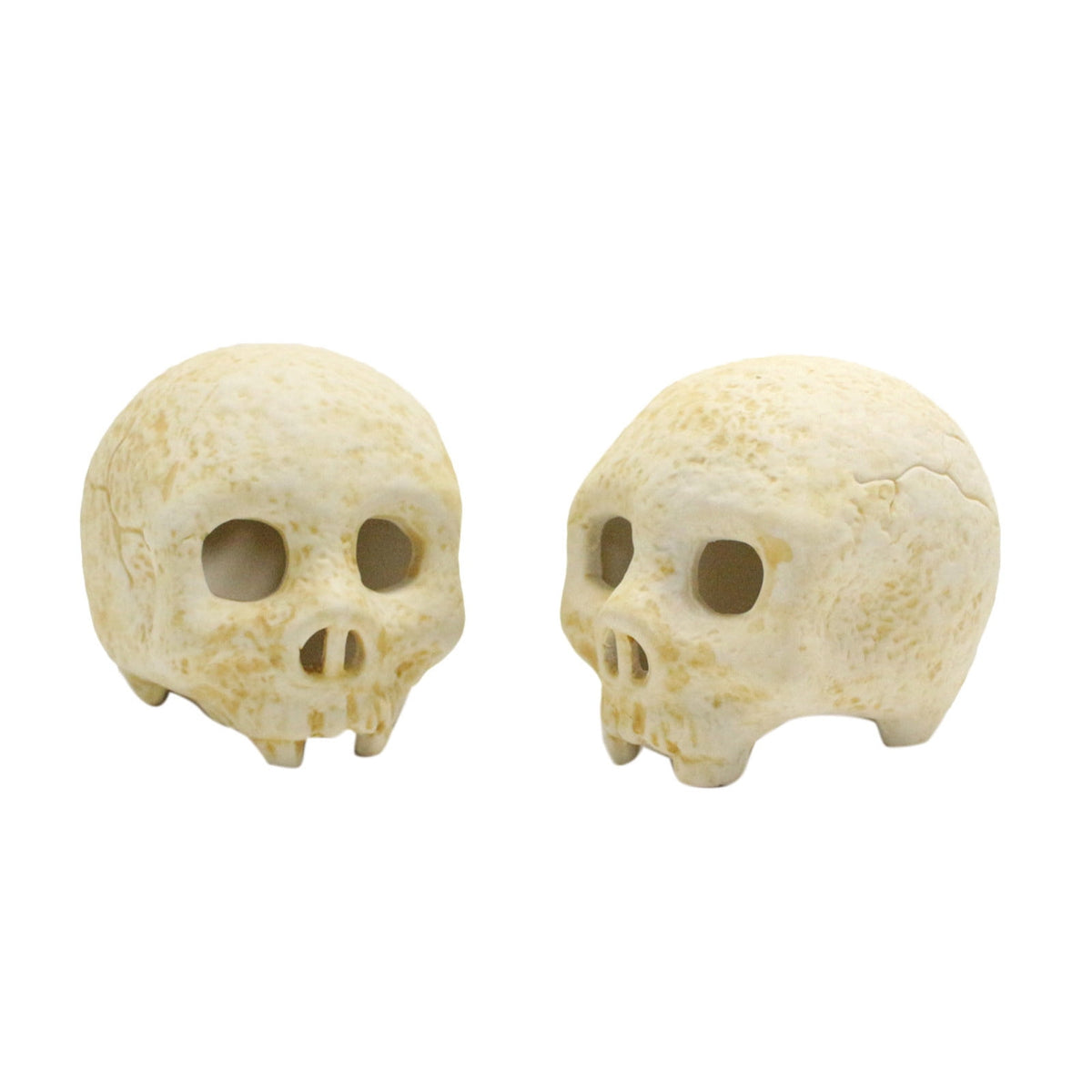 Halloween Decorations Indoor Outdoor Fake Human Skull Gas Log Fireplaces Decor 4PCS Terrifying Skull Fire Pit Reusable Skeleton Flame Fireproof Resin,Halloween Skull Shaped Fire Stones