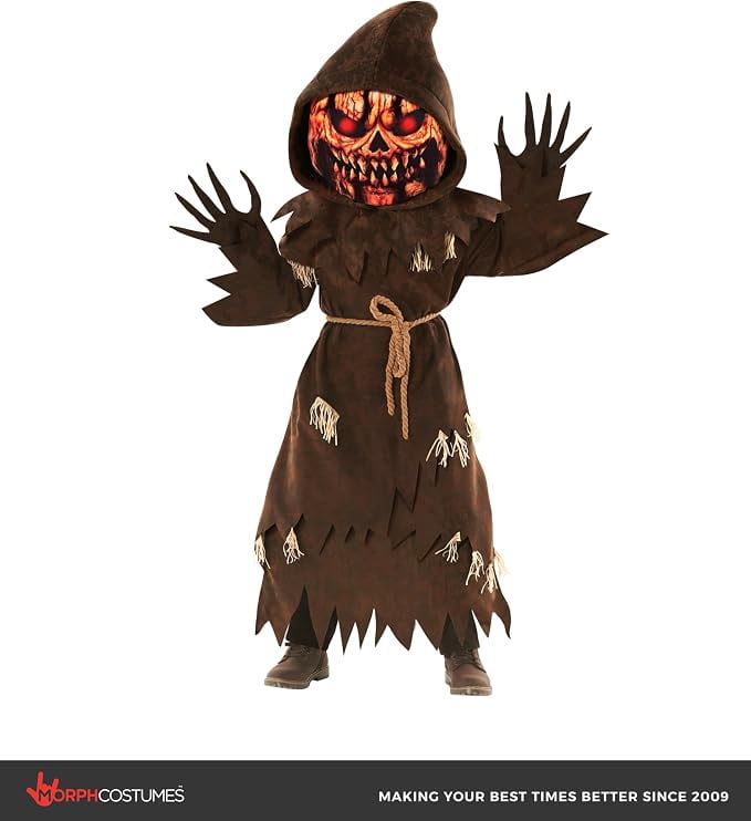 Morph Pumpkin Monster Brown Fork Costume Boys Halloween Costume for Boy Brown Large