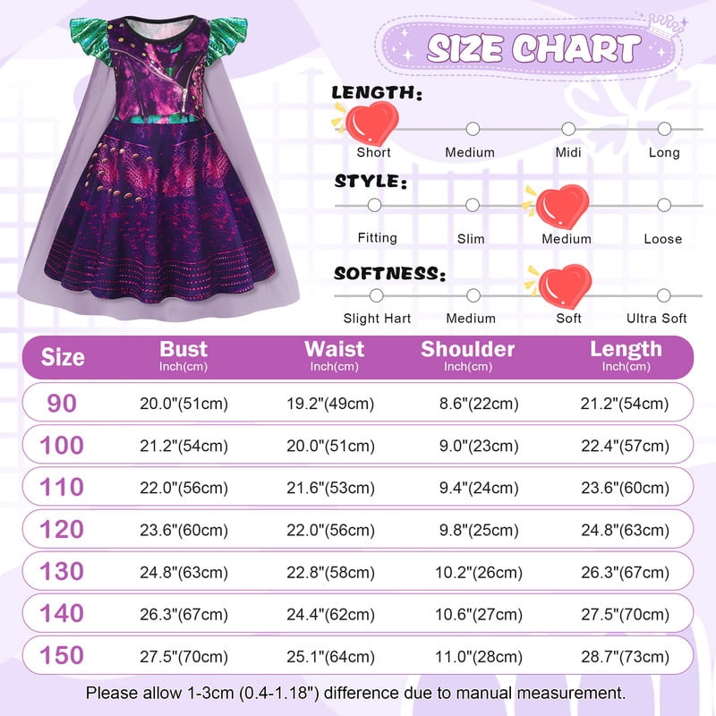 Benylion Girls Ice Princess Dress Halloween Cosplay Costumes With Tulle Cape Kids Birthday Party Dress up Outfit for 7-8 Years